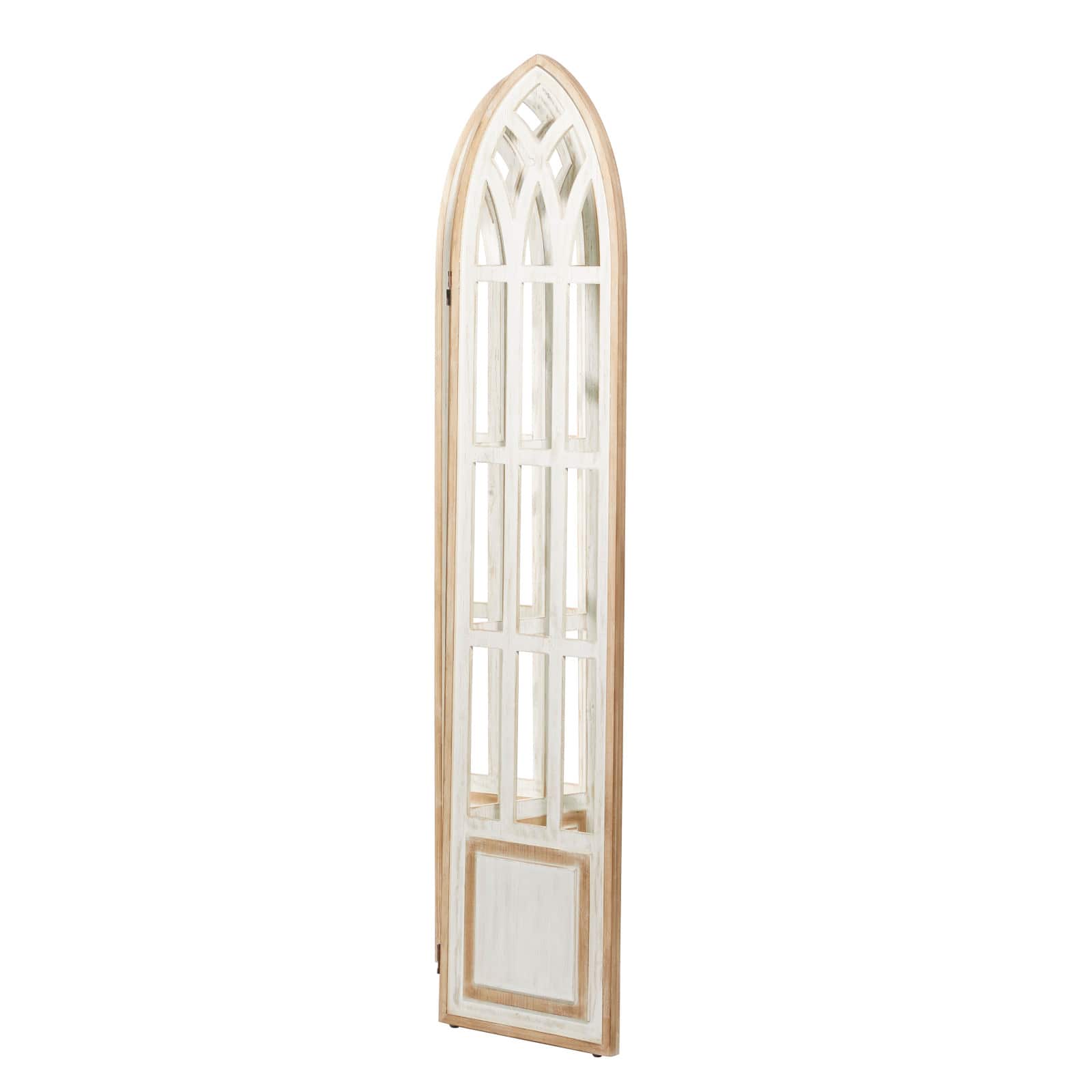 White Wood Farmhouse Room Divider Screen, 72&#x22; x 48&#x22; x 2&#x22;