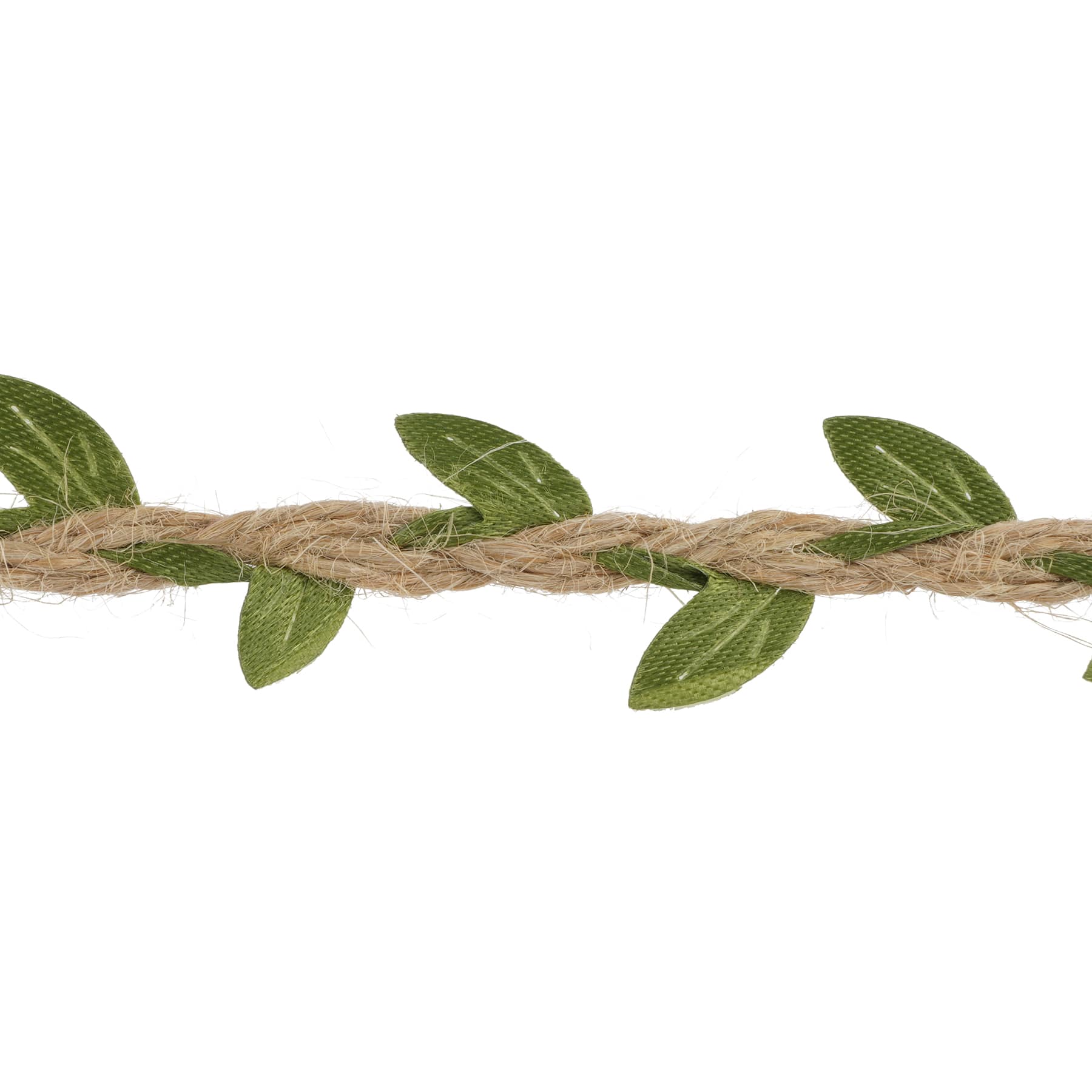 1/4" x 7yd. Jute with Leaves Ribbon by Celebrate It™