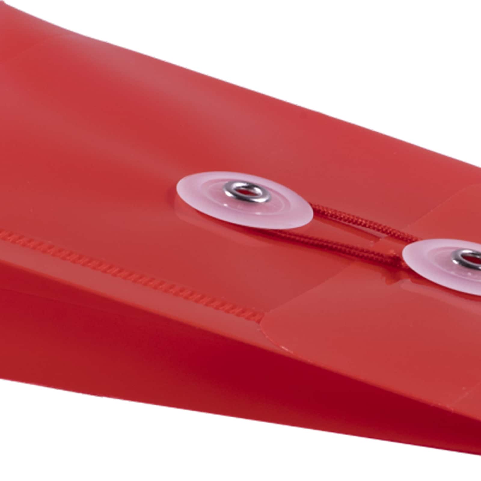 JAM Paper 4.25&#x22; x 6.25&#x22; Open End Plastic Envelopes with Button and String Closure, 24ct.