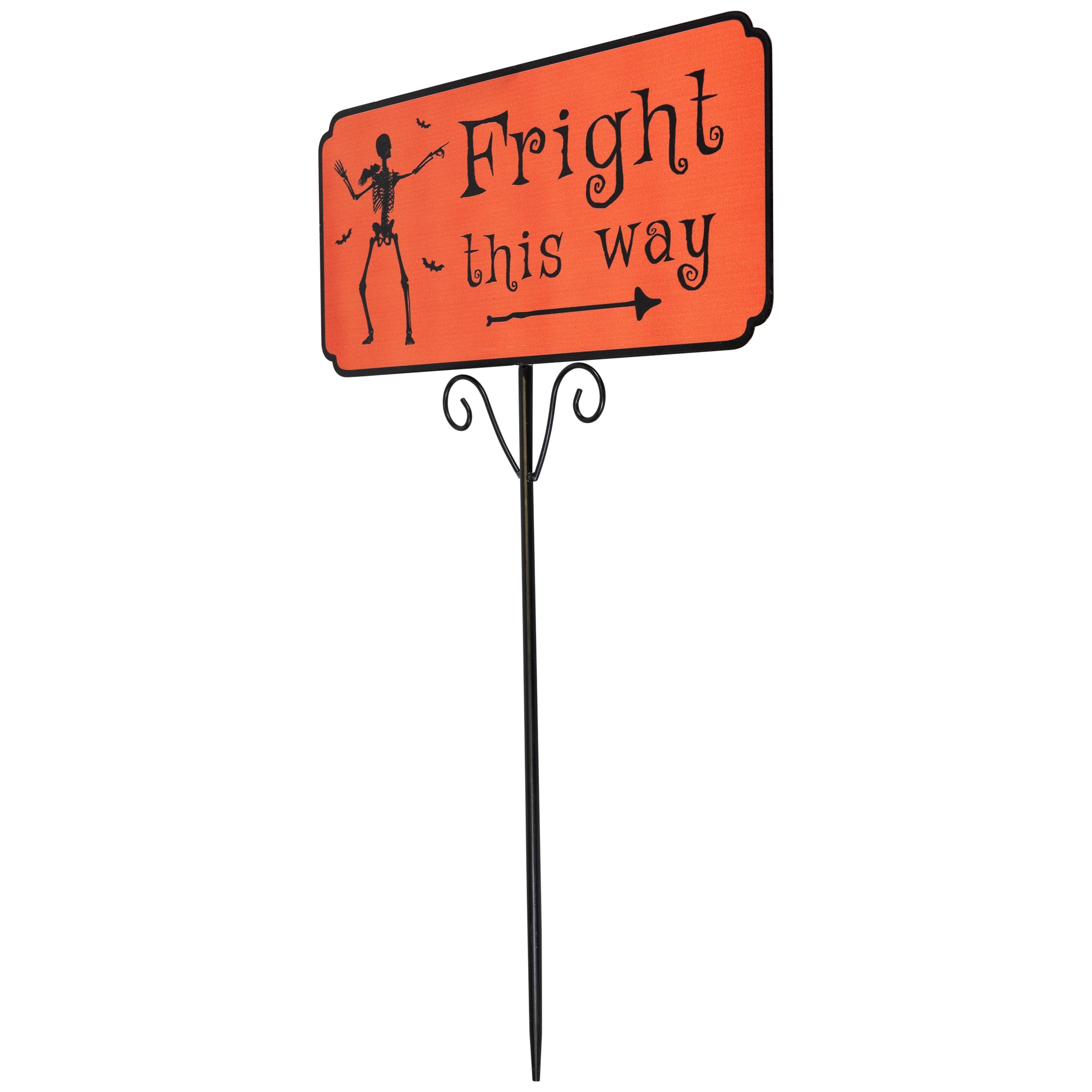 27.5" Fright This Way Outdoor Halloween Lawn Stake