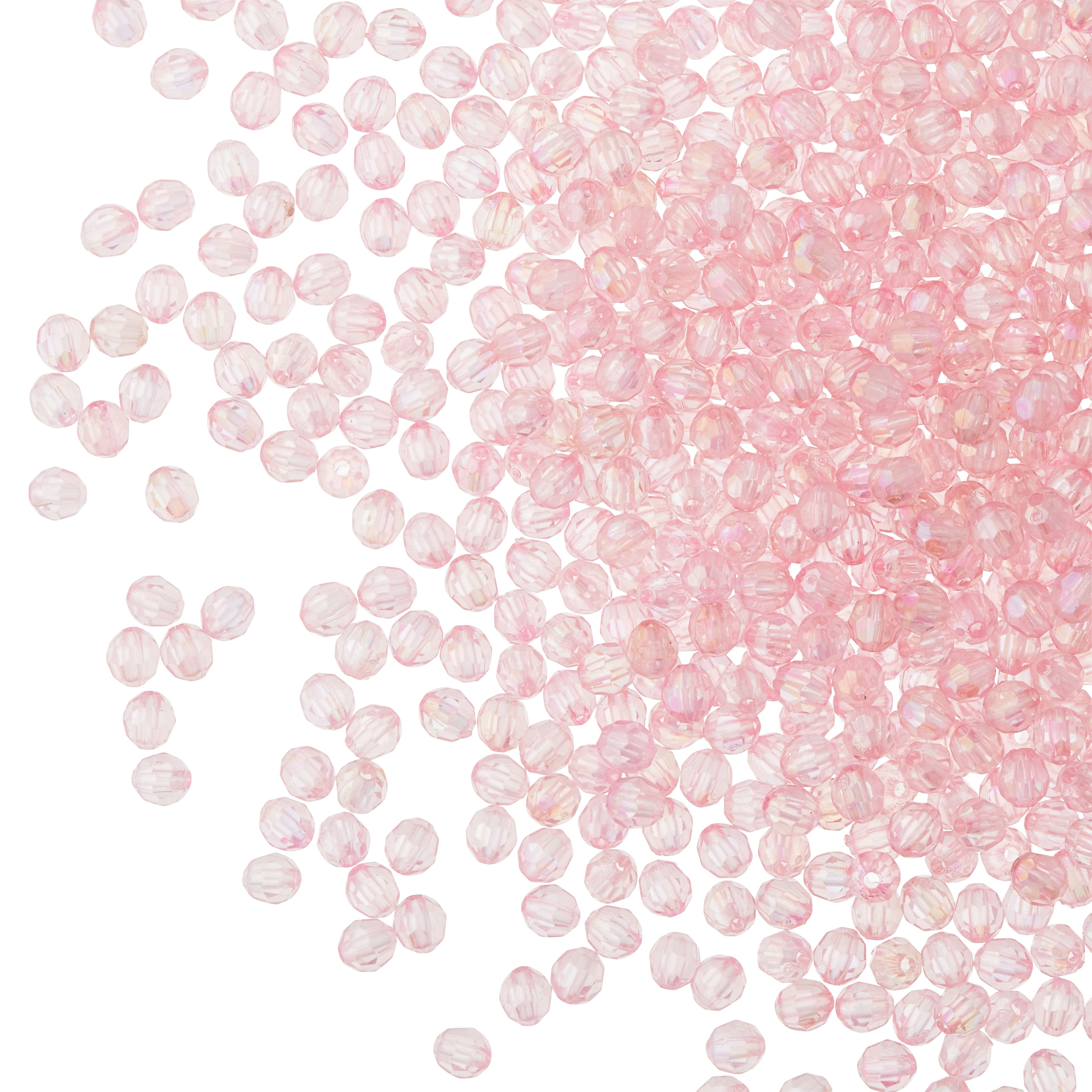 12 Pack: Pink Aurora Borealis Faceted Acrylic Round Craft Beads, 6mm by Bead Landing&#x2122;
