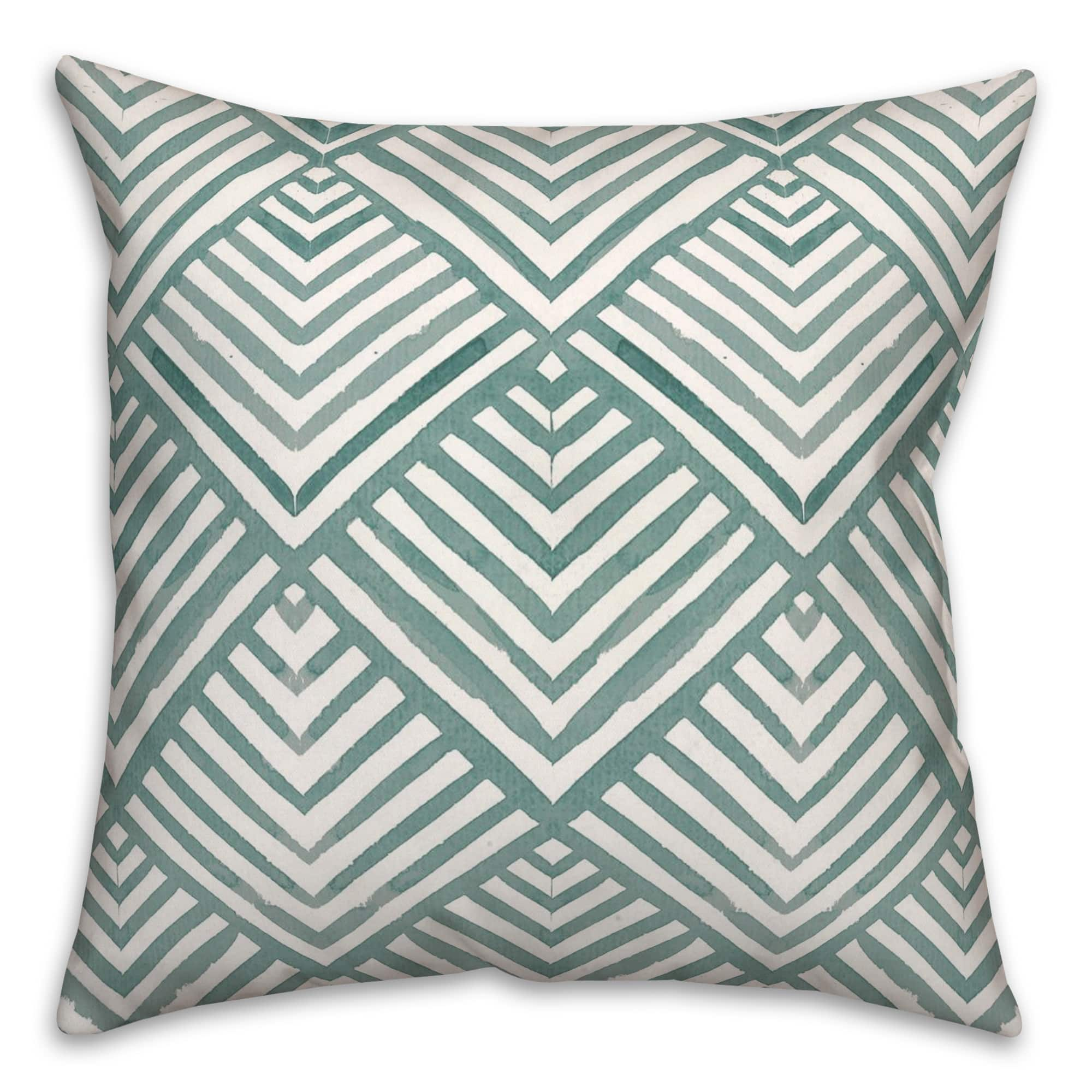 Watercolor Diamond Throw Pillow