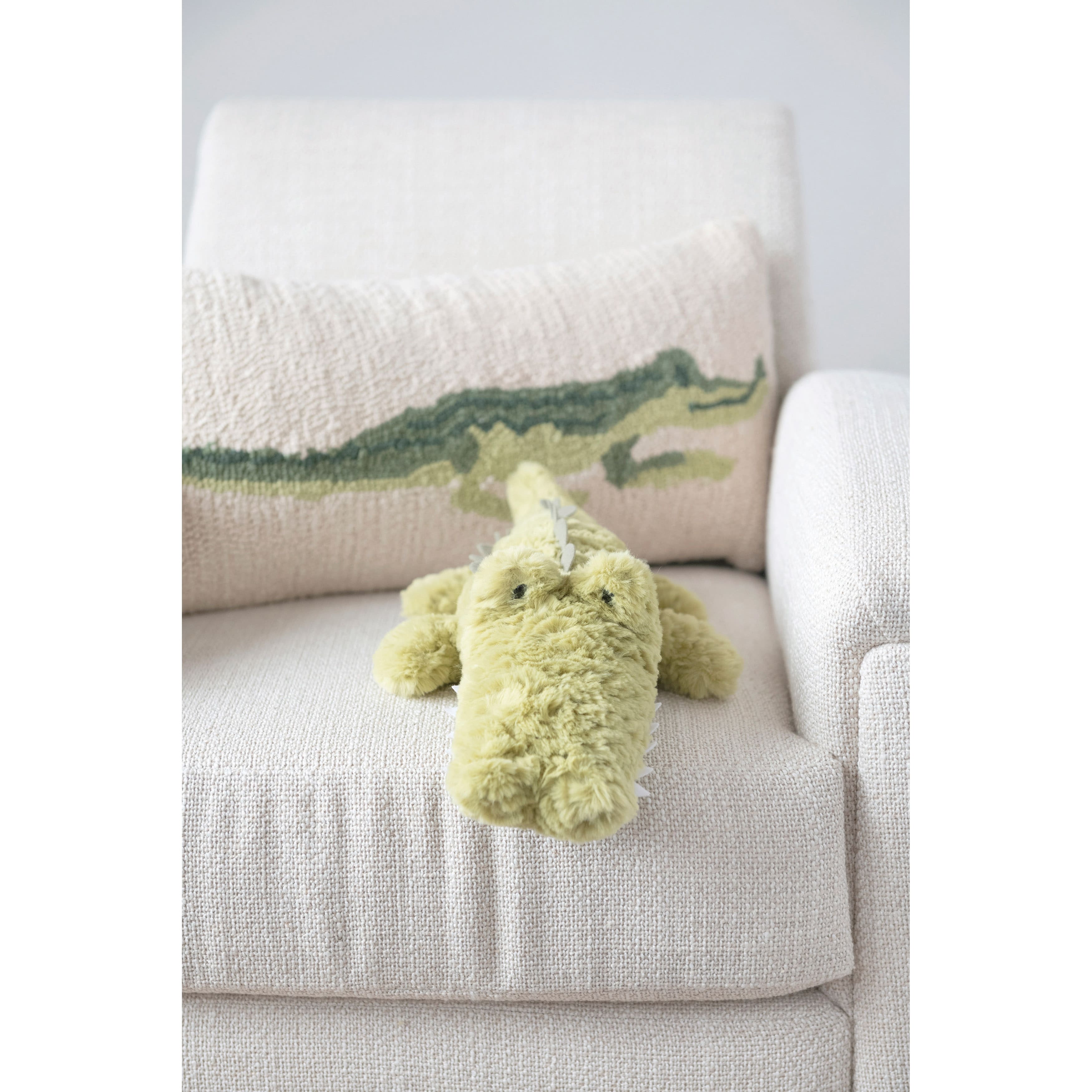 Hello Honey® Alligator Punch Hook Cotton Pillow