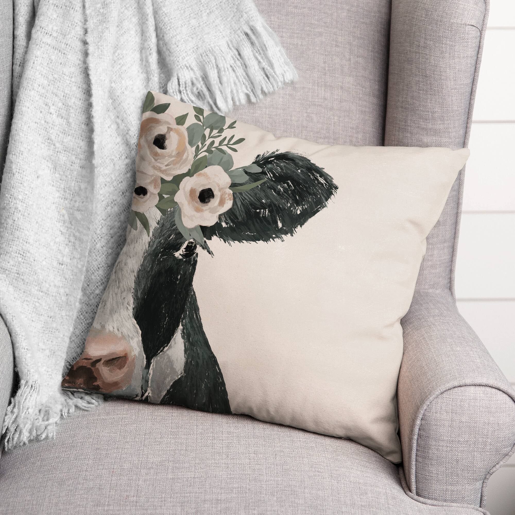 Chippy Farm Cow Indoor/Outdoor Pillow