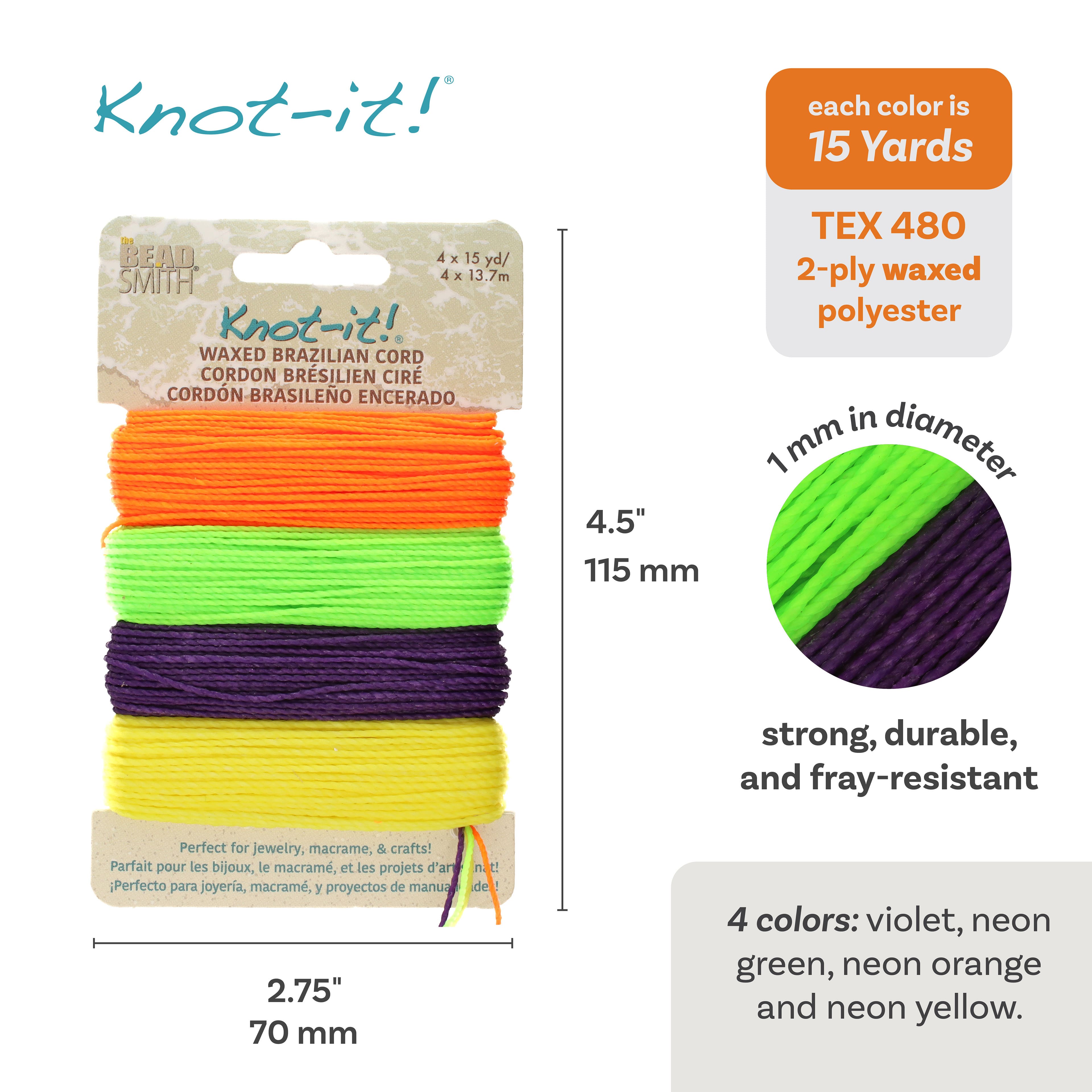 Beadsmith&#xAE; Knot-it!&#x2122; Trick or Treat Waxed Brazilian Cord