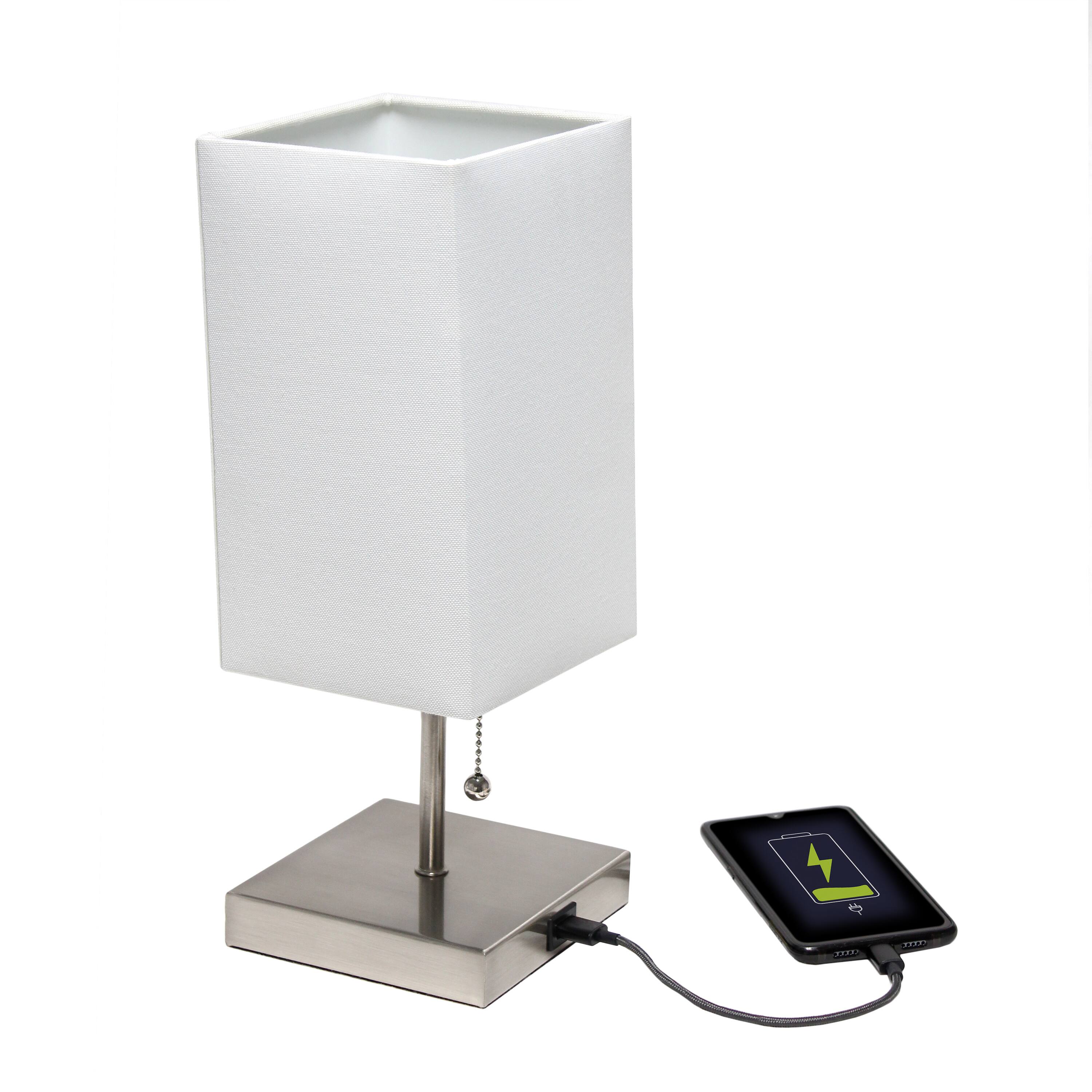 Simple Designs Stick Lamp with USB Charging Port