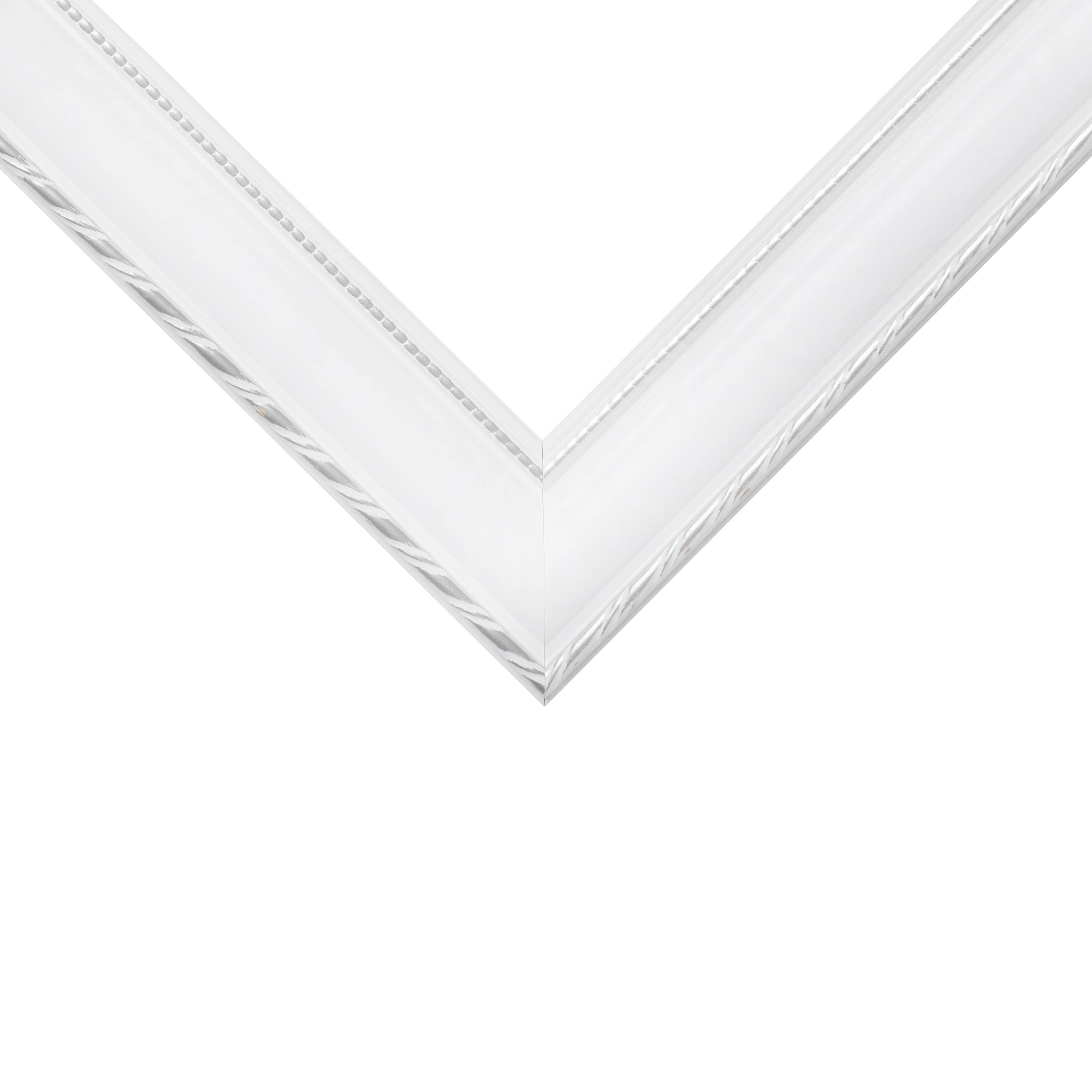 4 Pack Craig Frames Victoria White &#x26; Silver Picture Frame with Mat