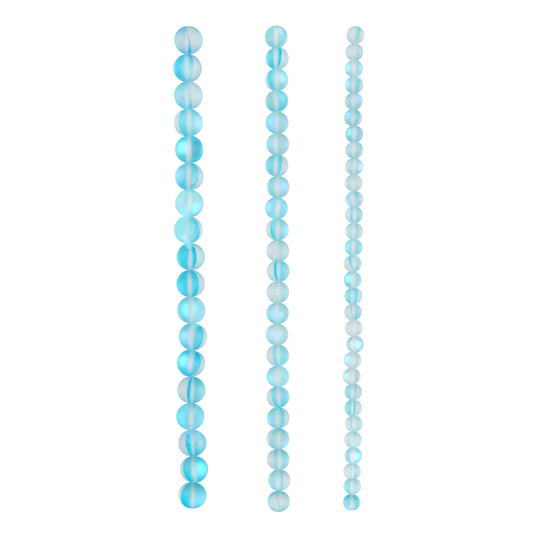Aqua Matte Glass Round Beads by Bead Landing&#x2122;