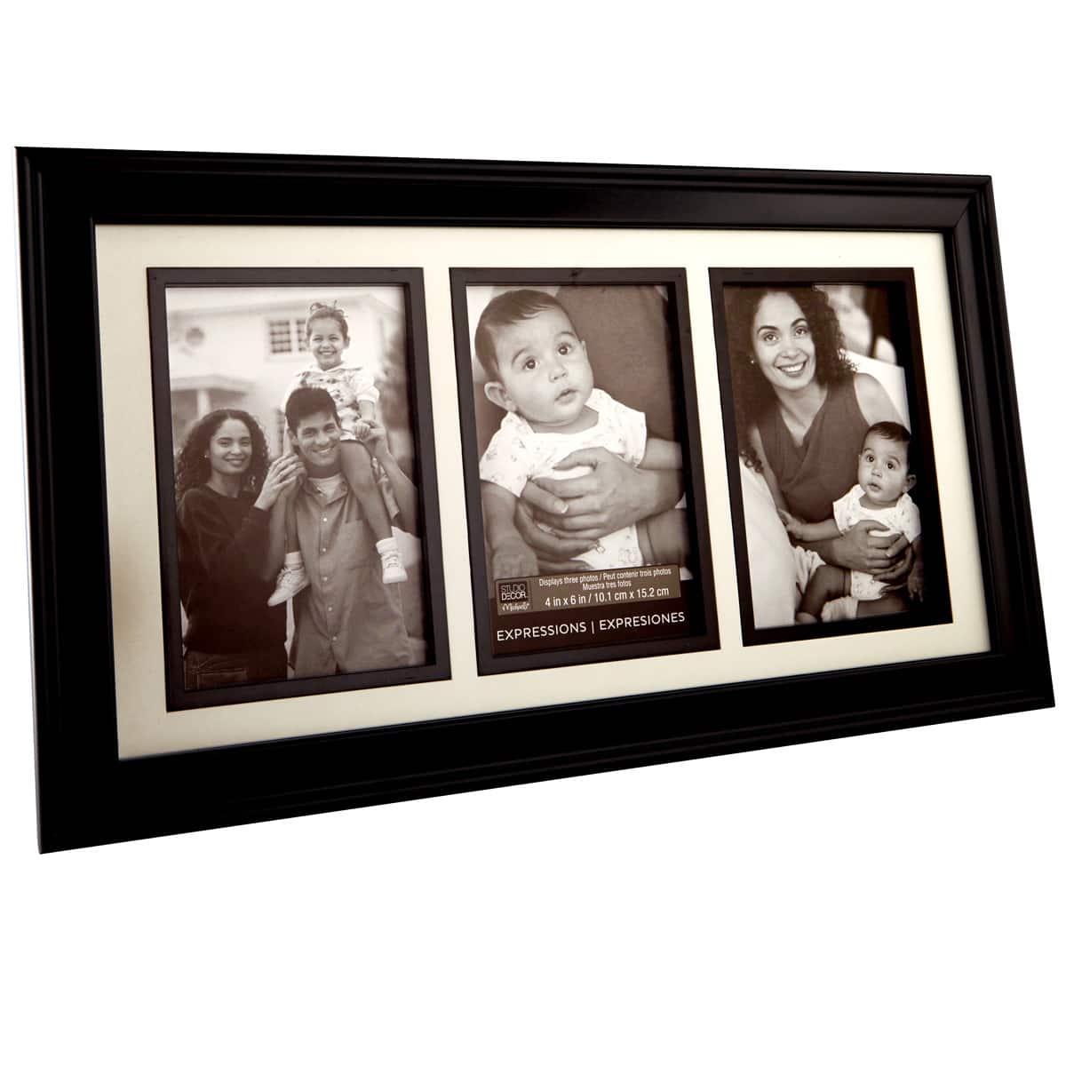 6 Pack: 3-Opening Black 4" x 6" Collage Frame, Expressions by Studio Décor®
