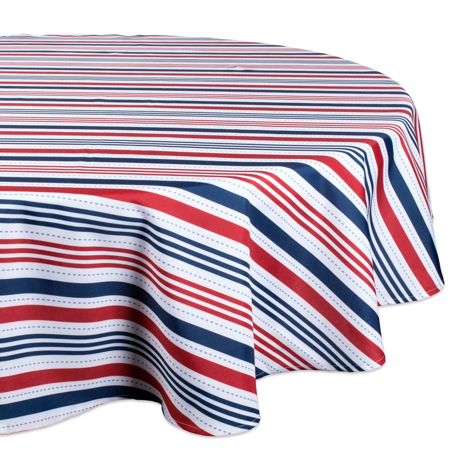 DII® 60" Round Patriotic Stripe Outdoor Tablecloth