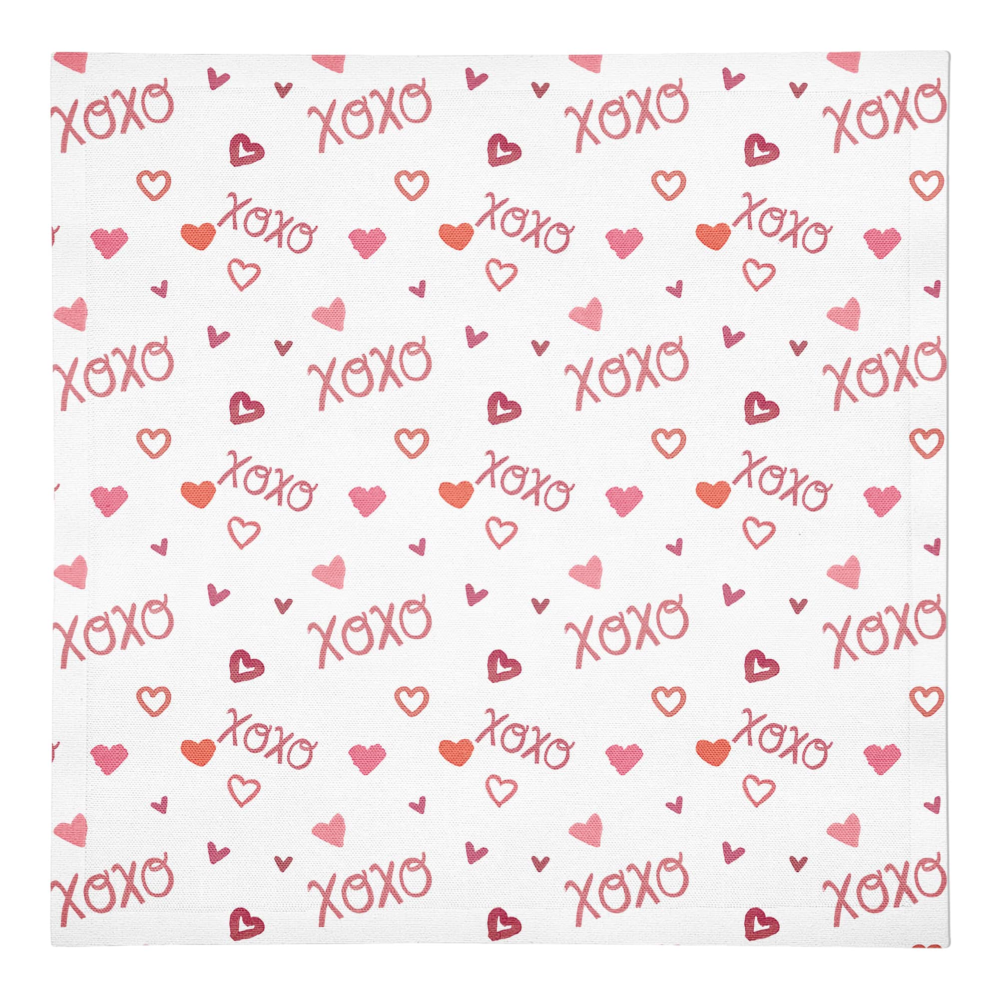 XOXO Pattern 10" x 10" Cotton Twill Napkin