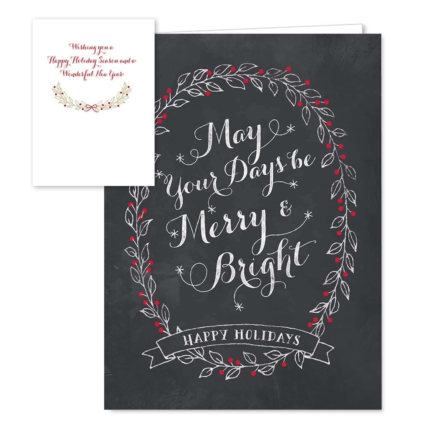 Hortense B. Hewitt Co. Christmas Chalkboard Holiday Cards