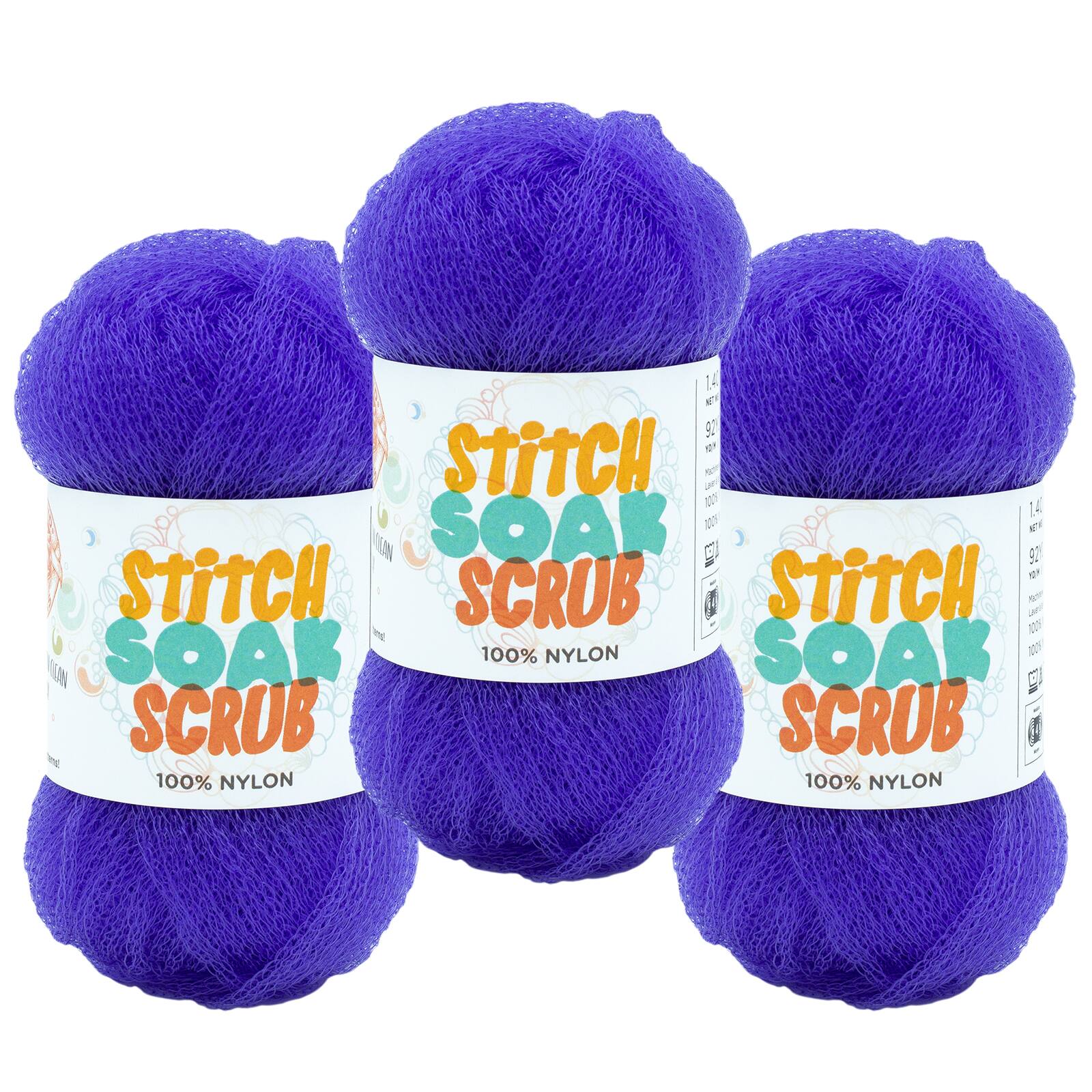3 ct Lion Brand® Stitch Soak Scrub Yarn in Sapphire Blue | 1.4 oz | Michaels®