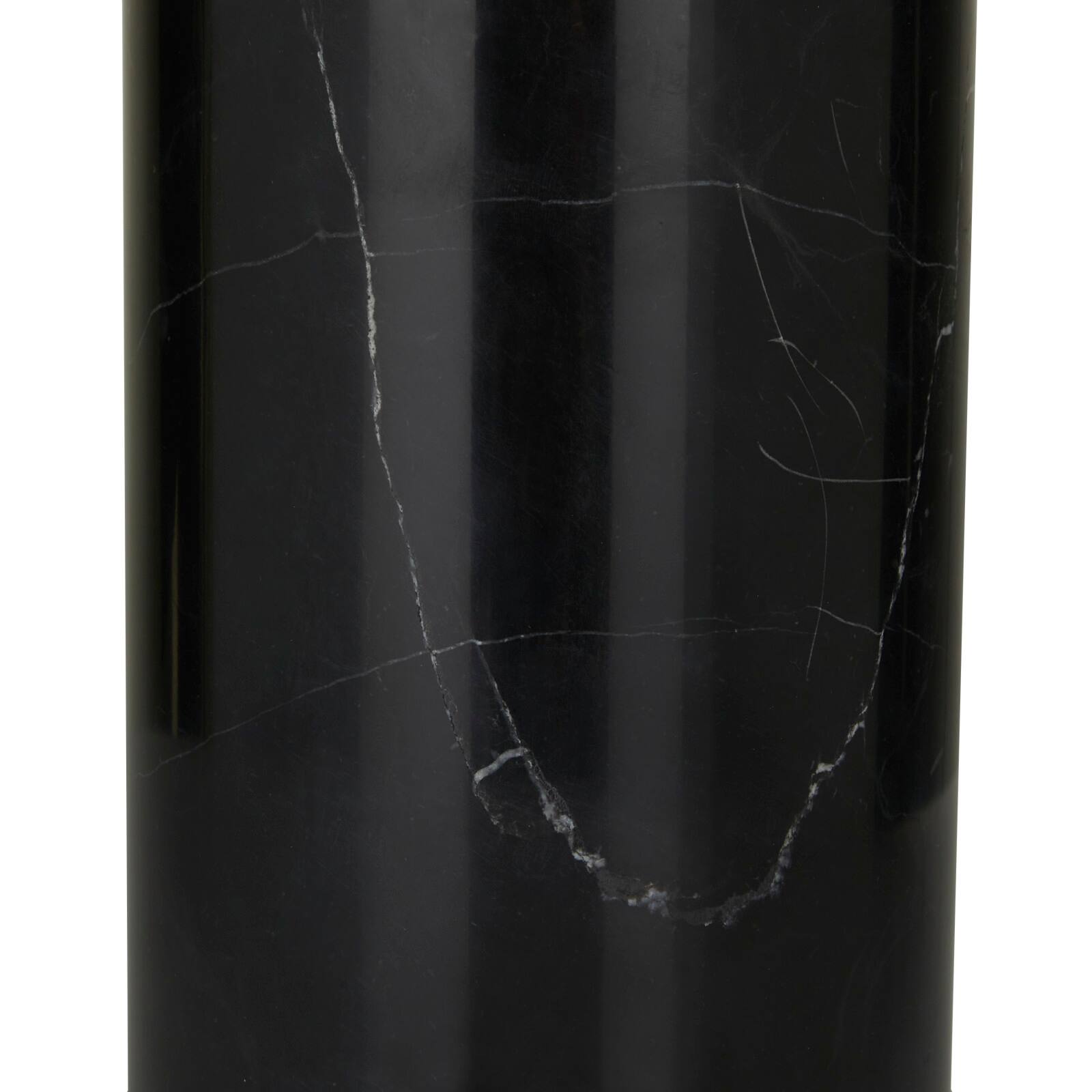 Black Marble Thick Stand Table Lamp with Drum Shade 15" x 15" x 24"