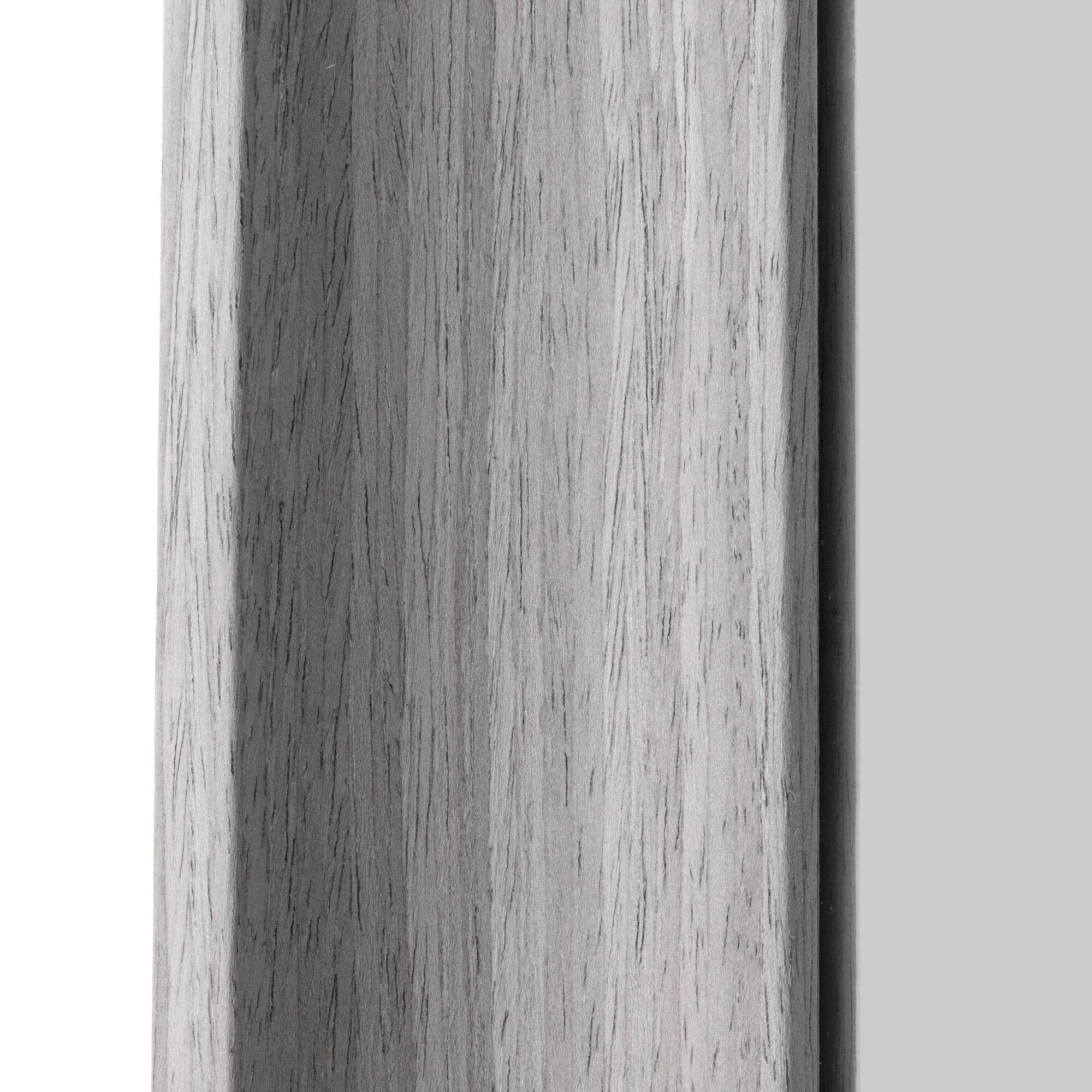 Head West Grey Wood Framed Beveled Accent Vanity Mirror