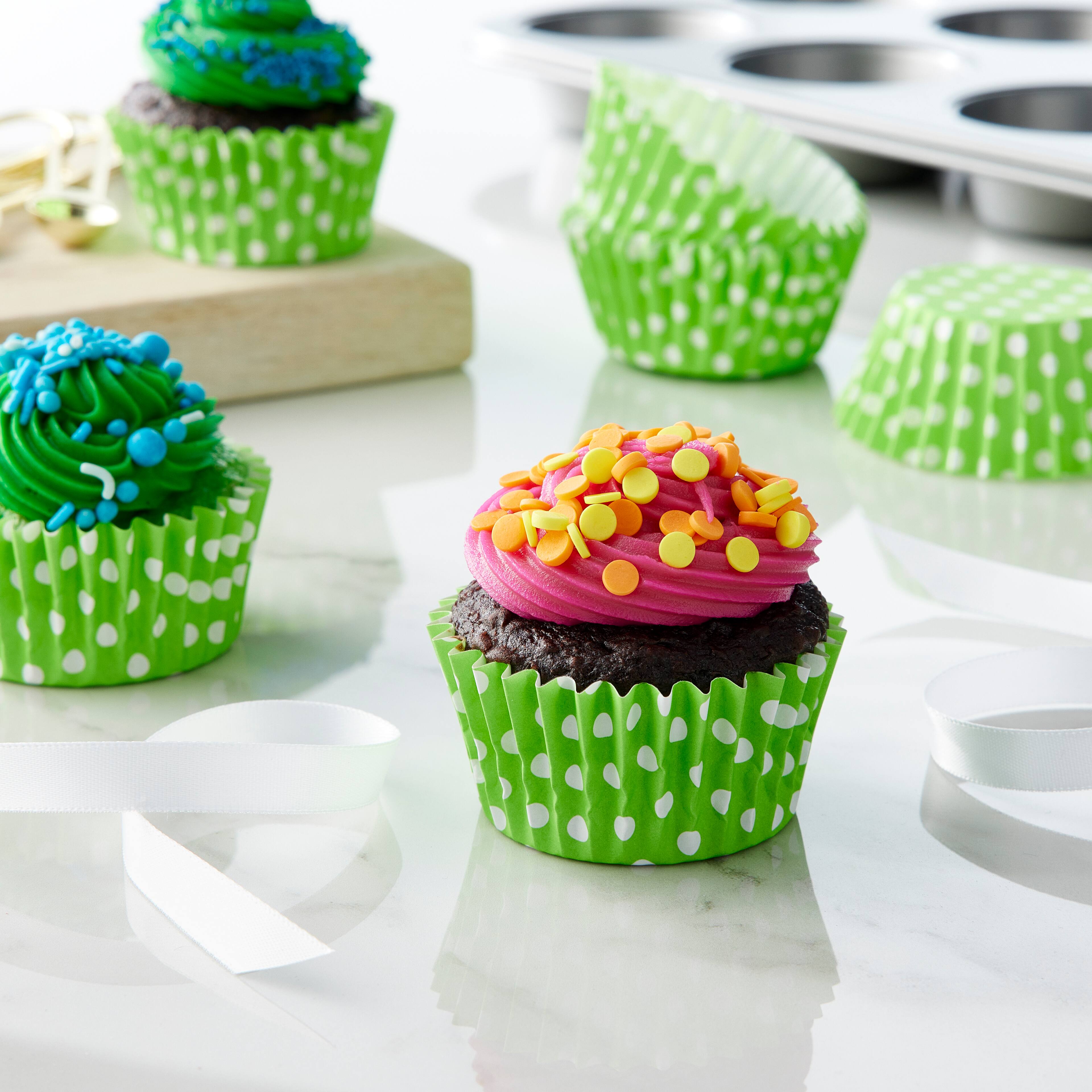 12 Packs: 36 ct. (432 total) Polka Dot Grease-Resistant Baking Cups by Celebrate It&#xAE;