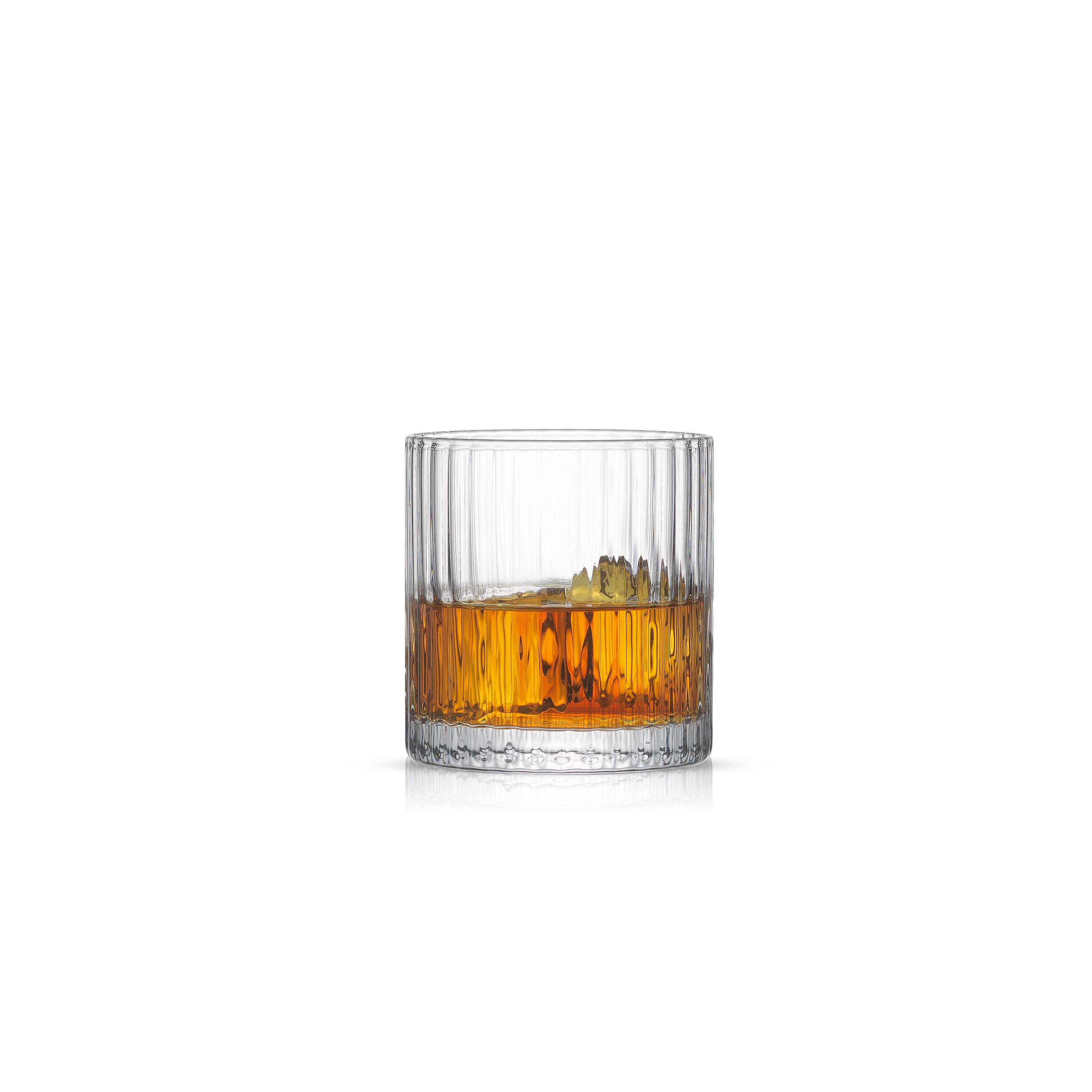 JoyJolt® 10oz. Elle Fluted Double Old Fashion Whiskey Glasses, 2ct.