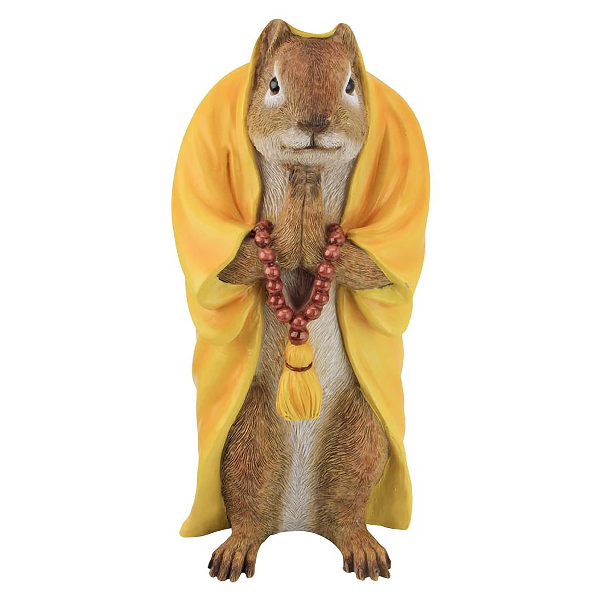 Design Toscano 10.5&#x22; Sensei Monk Zen Garden Squirrel Animal Statue