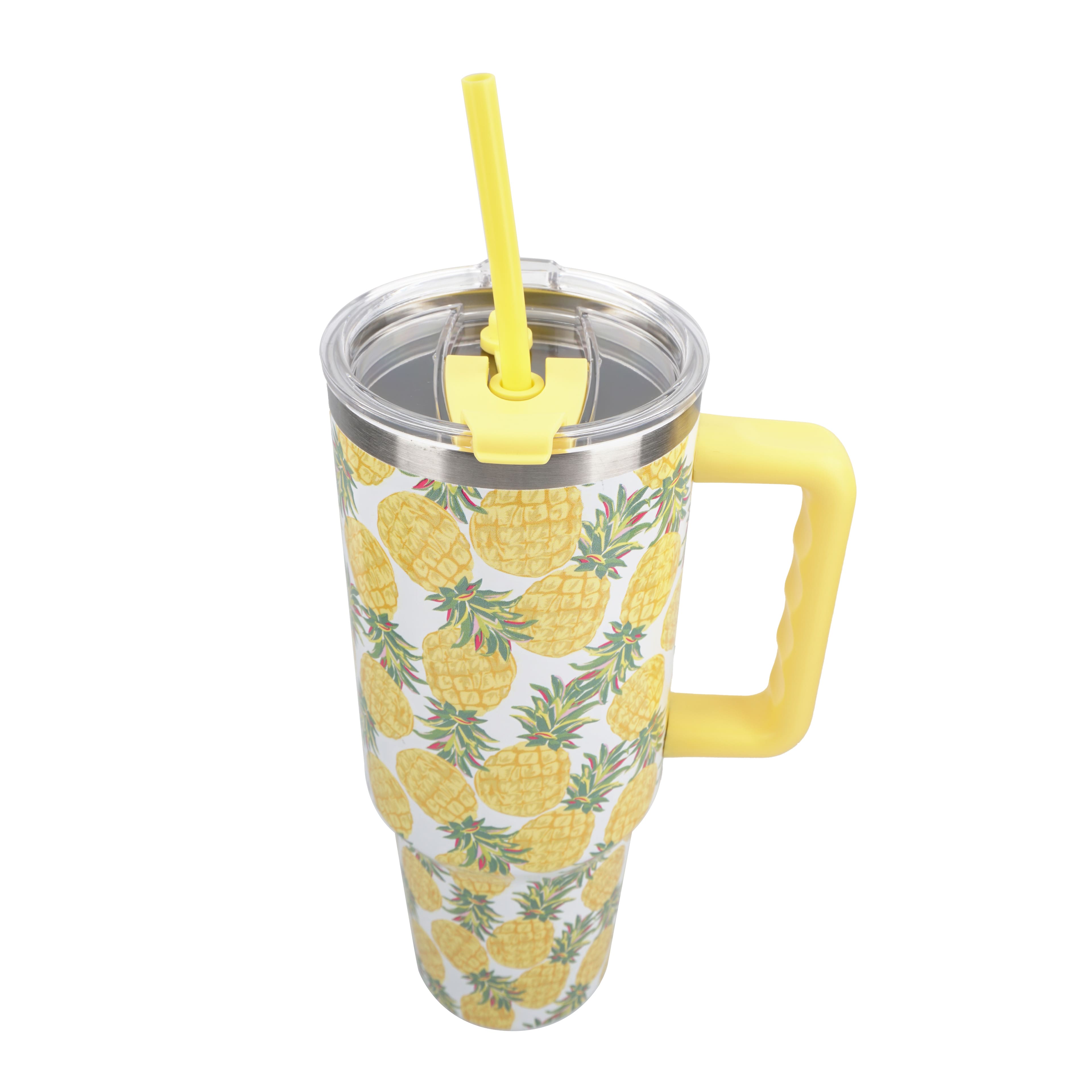 40oz. Pineapple Toss Stainless Steel Insulated Tumbler by Celebrate It&#x2122;