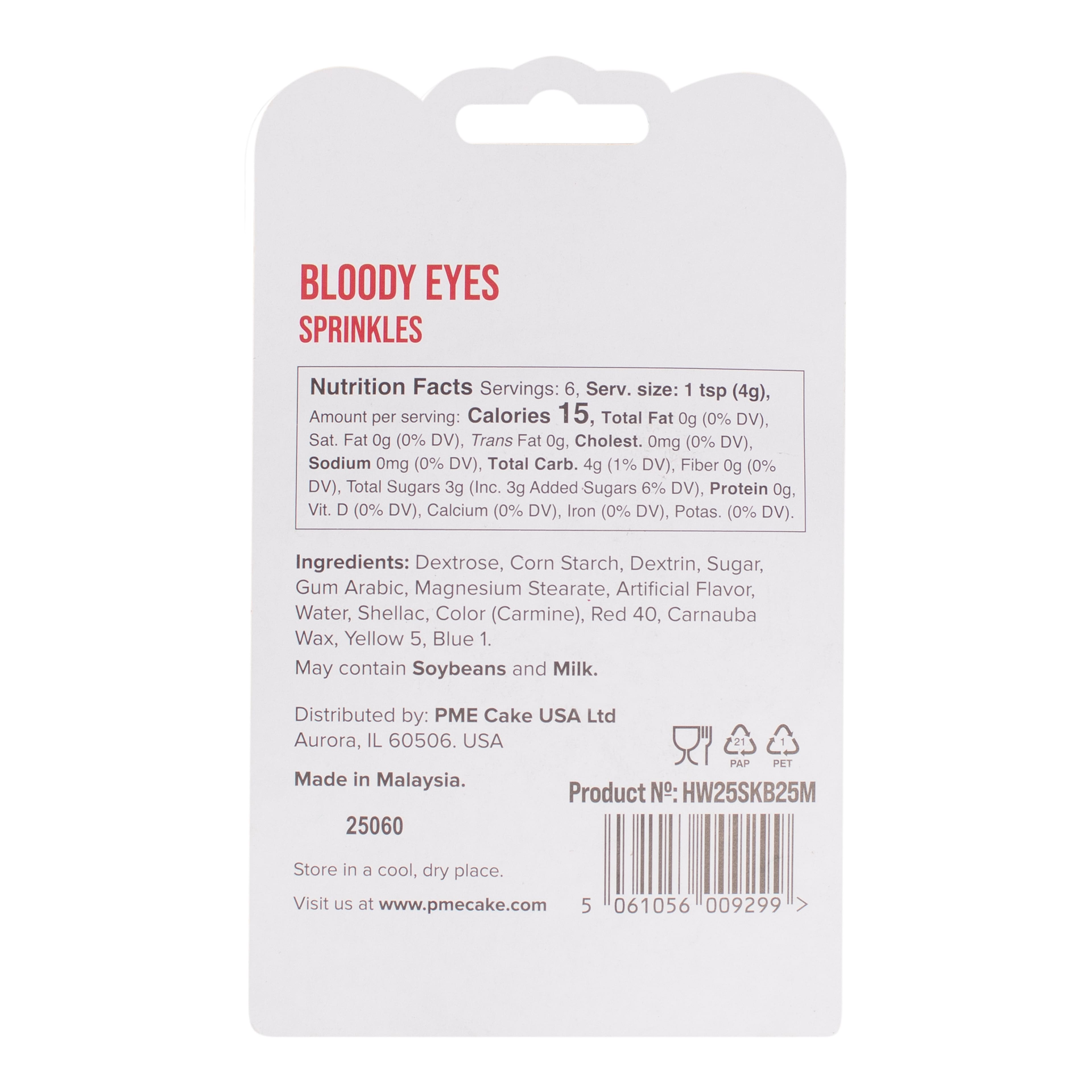 PME Cake Sweet Street&#xAE; Bloody Eyes Sprinkles