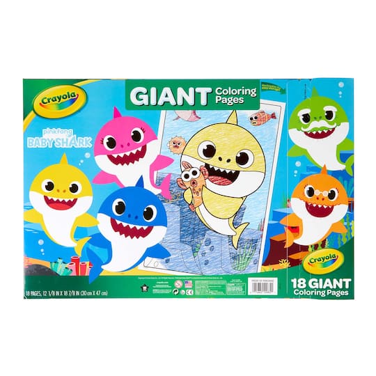 Crayola Baby Shark Giant Coloring Pages Michaels