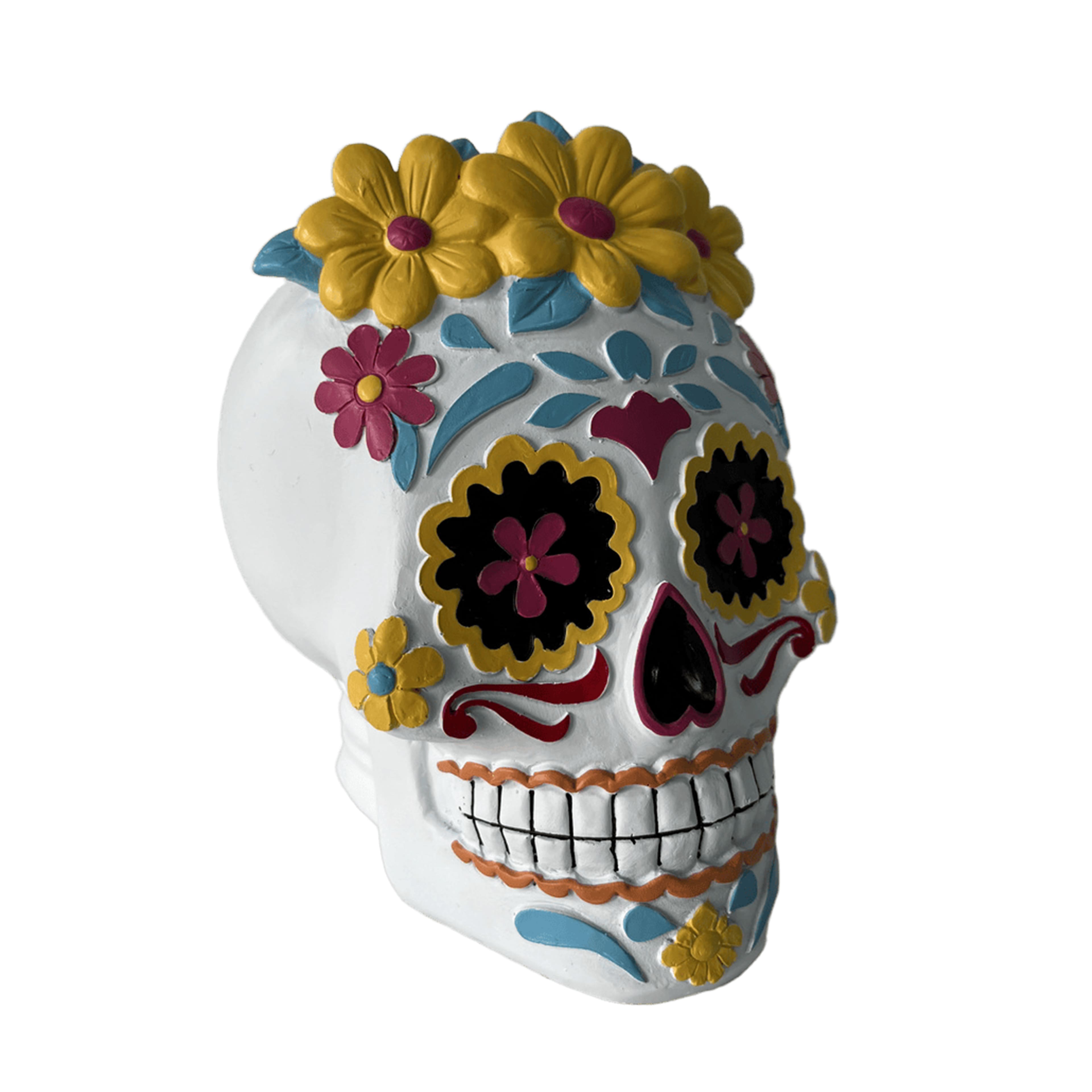 8.75&#x22; Sugar Skull with Flower Crown Tabletop D&#xE9;cor by Ashland&#xAE;
