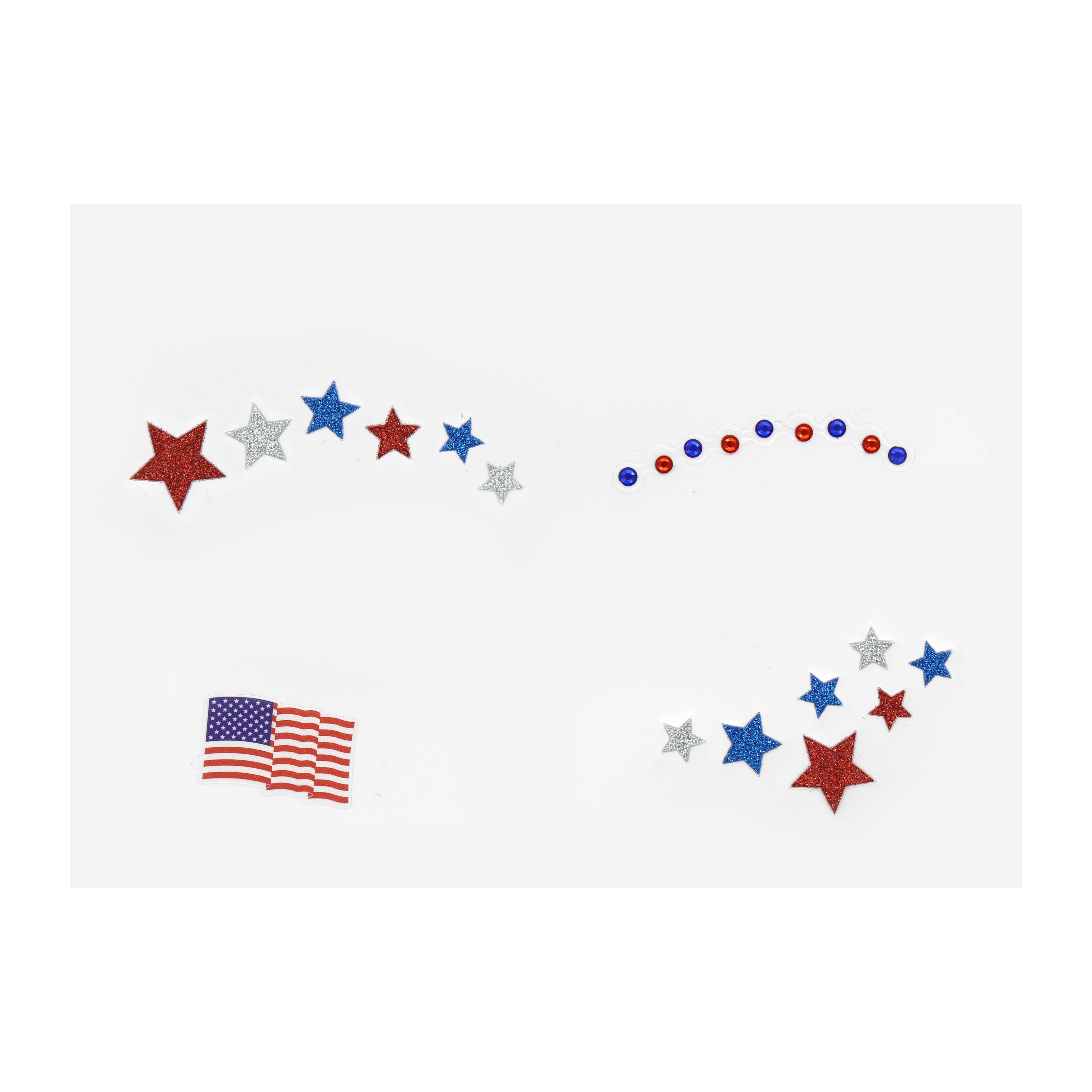 Red, White &#x26; Blue USA Flag Face Decal by Celebrate It&#x2122;