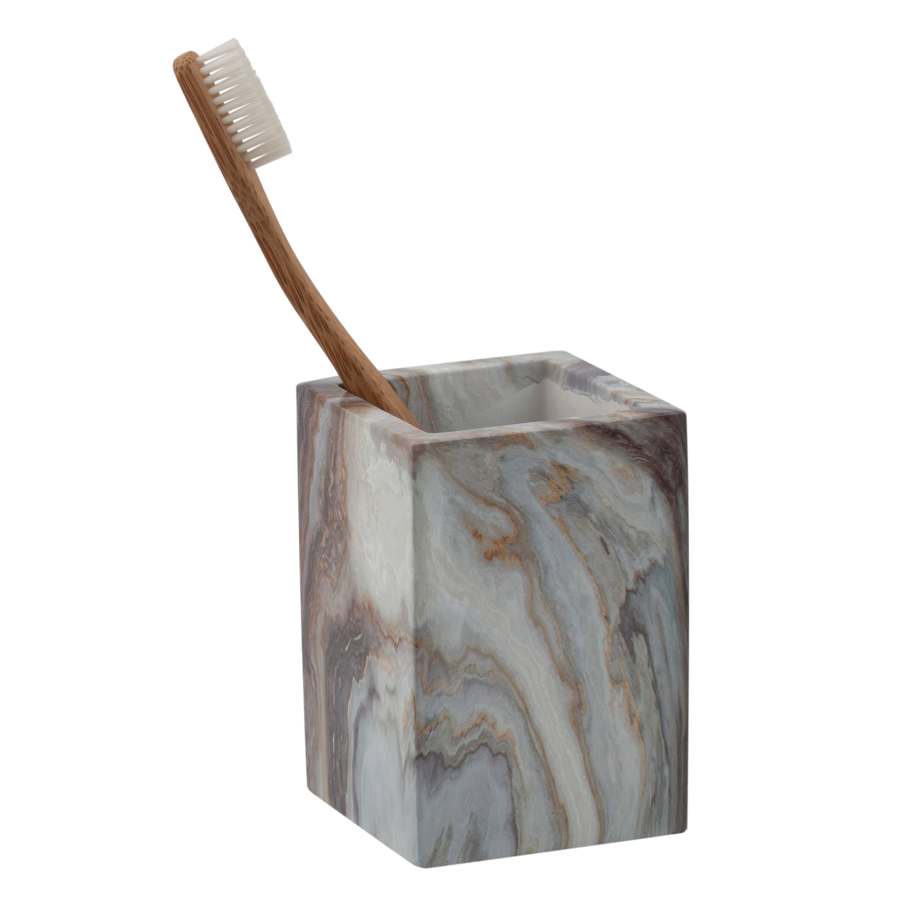 Elle D&#xE9;cor Square Gray Agate Tumbler