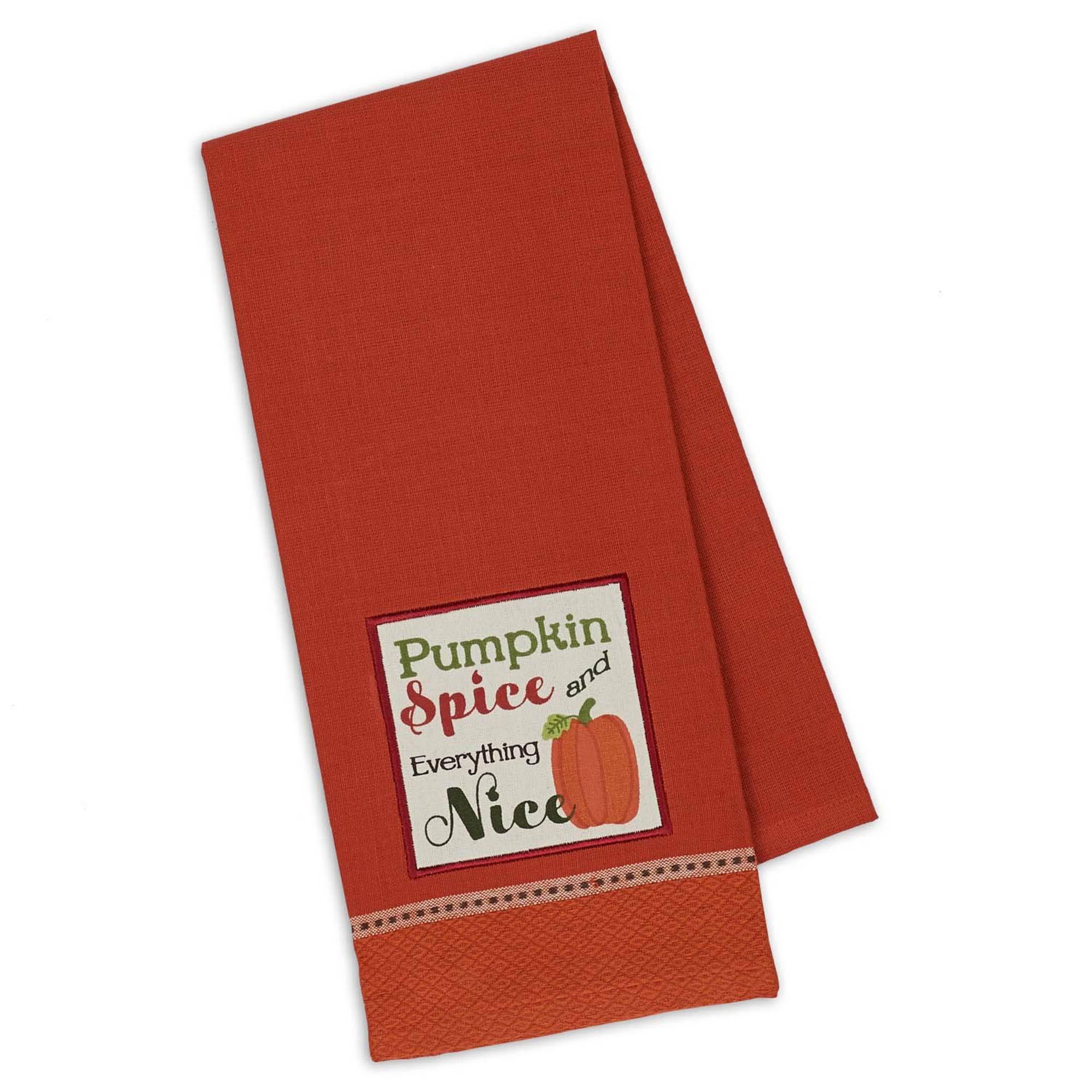 DII&#xAE; Assorted Country Pumpkin Embroidered Dishtowel Set