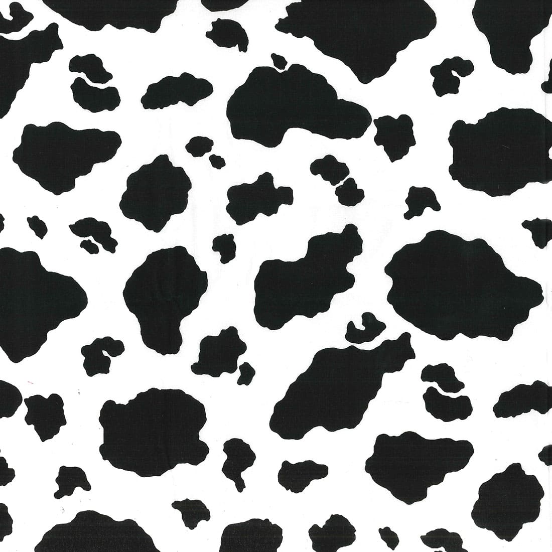 Cowhide, Cowskin, Cow Splotches Fabric 1 yd•BTY Cotton•Wh/Blk•Super Cute  Print!