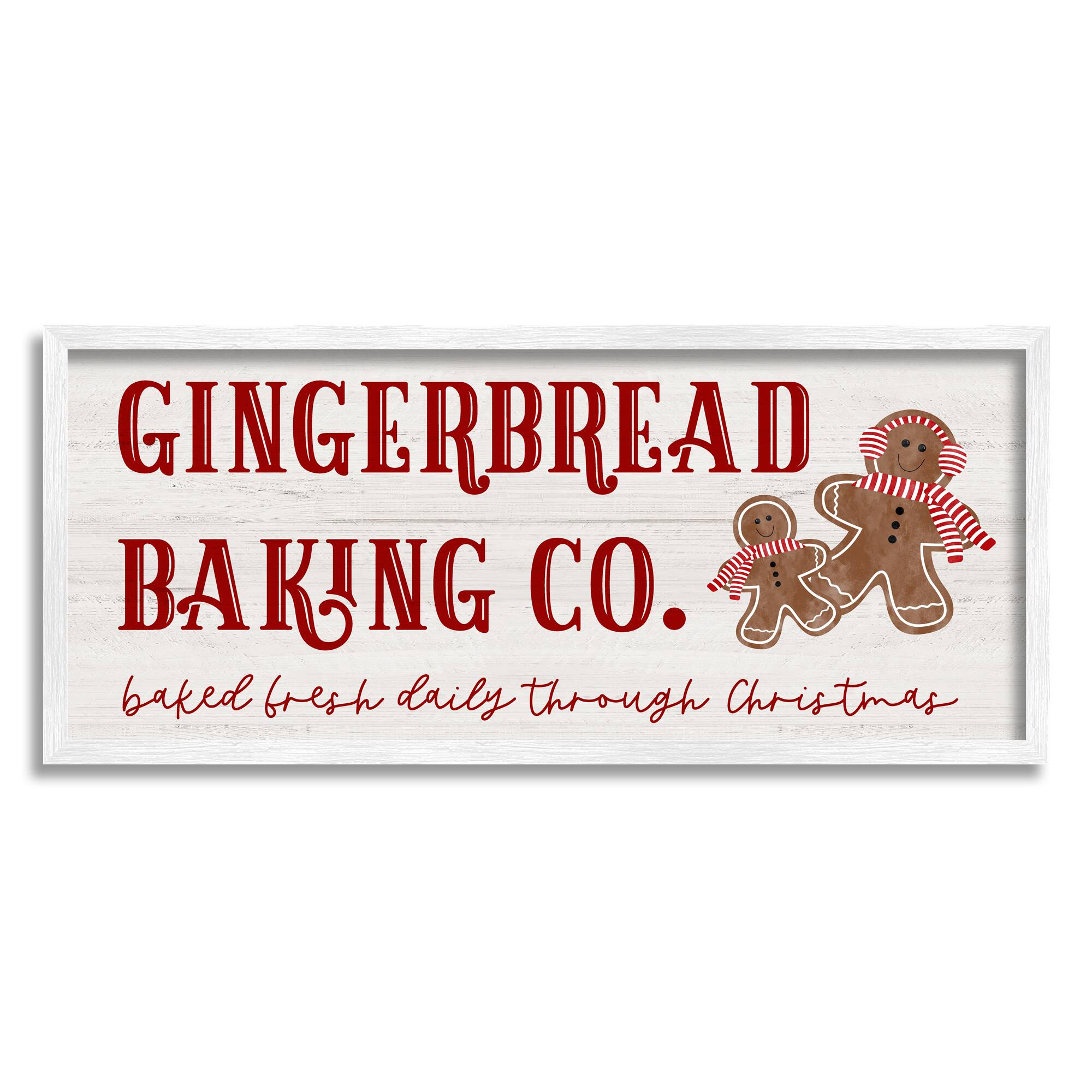 Stupell Industries Gingerbread Baking Co Holiday Framed Giclee Art