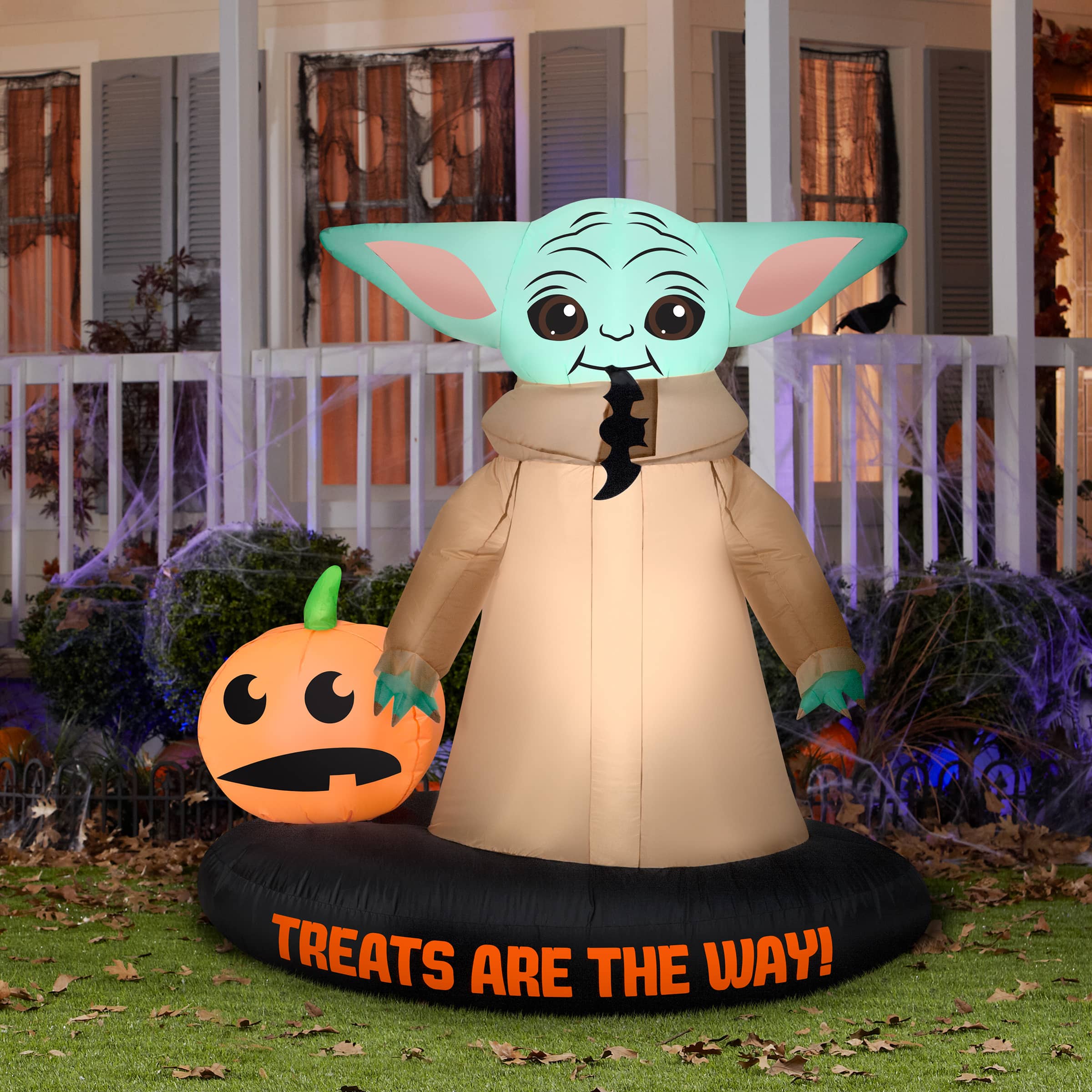 Airblown® 5.5ft. Inflatable The Child with Jack-O-Lantern Treats Are The Way Halloween Decoration