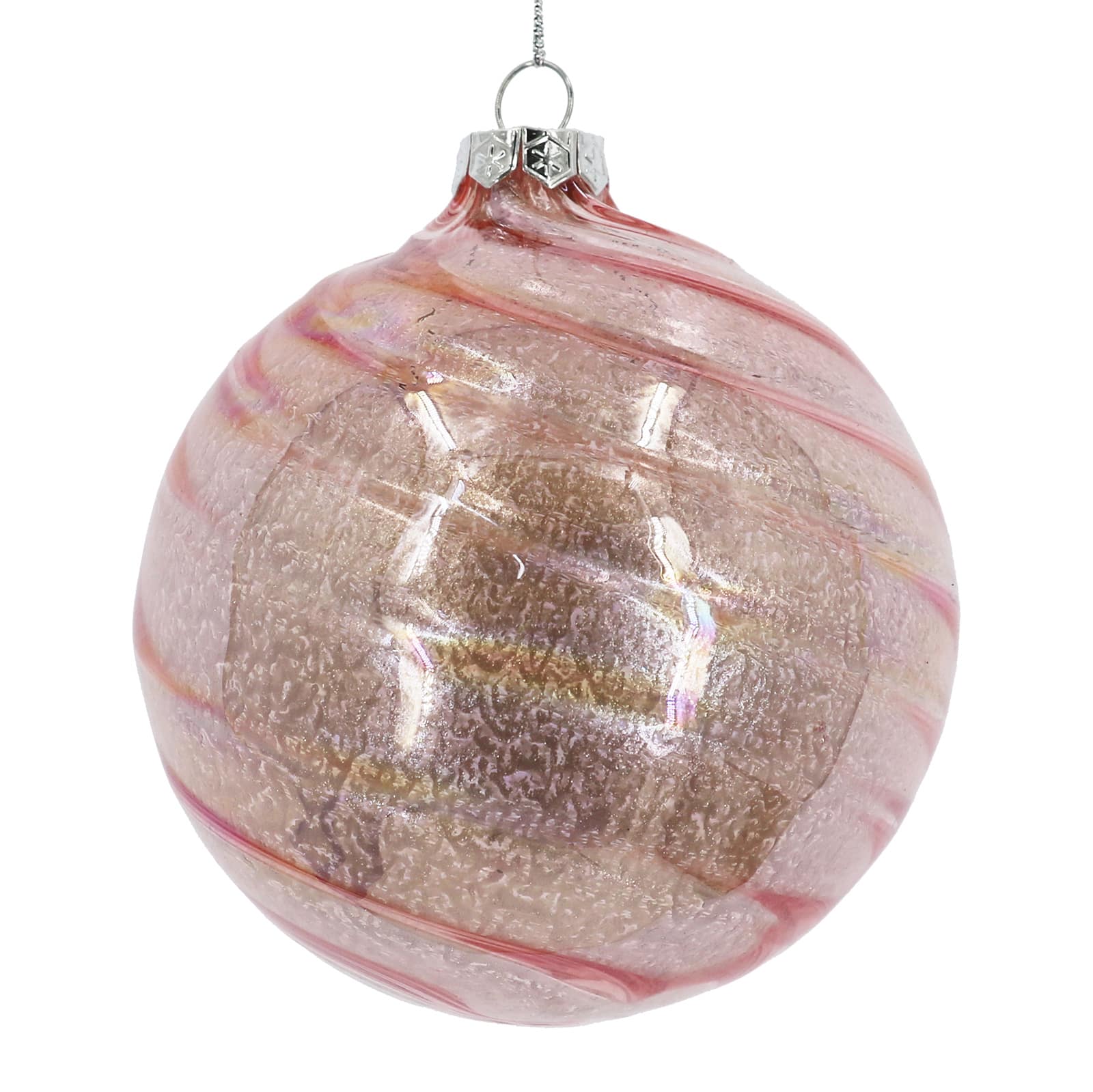 4&#x22; Pink Pearlescent Glass Ball Ornament by Ashland&#xAE;
