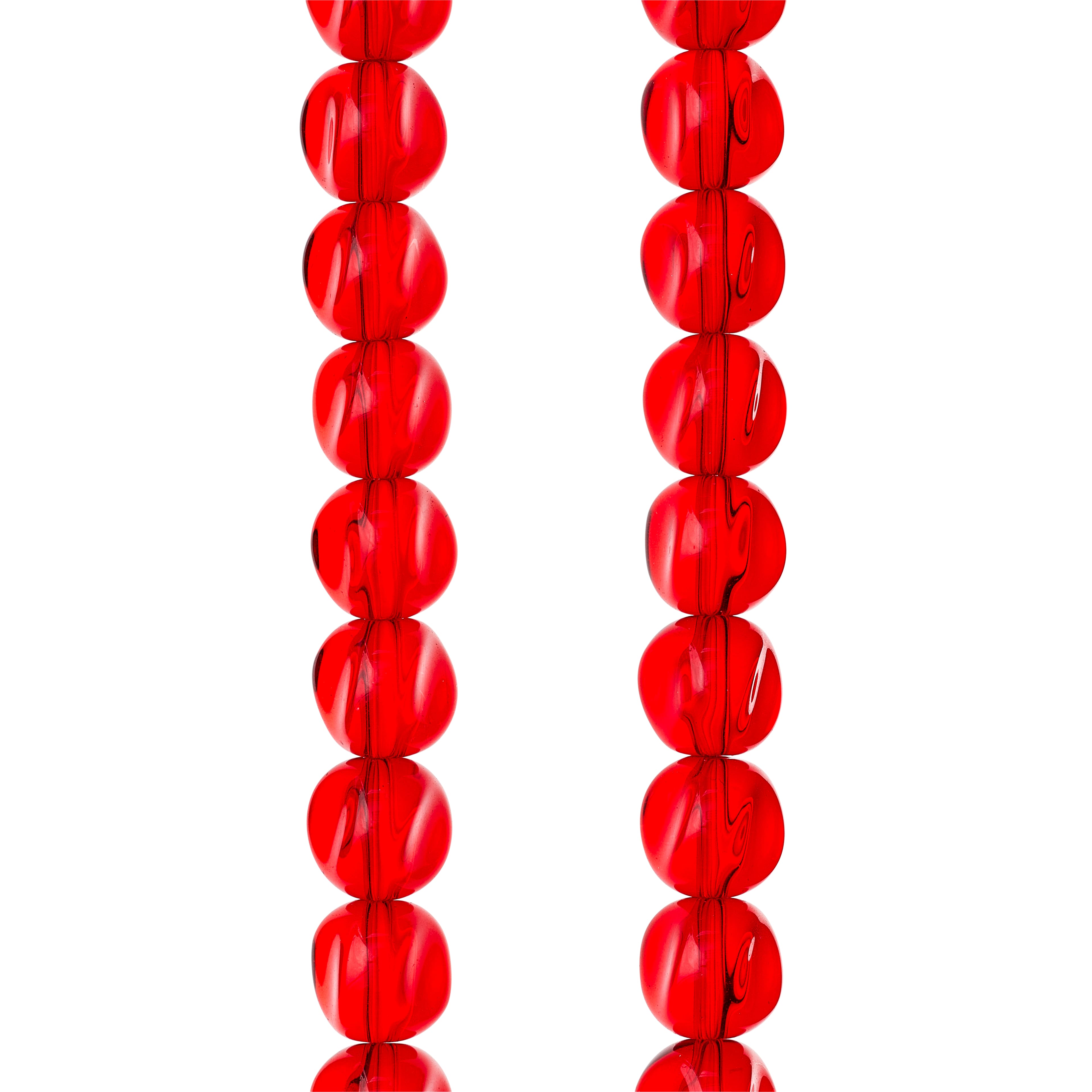 12 Pack: Ruby Cut Glass Round Beads, 10mm by Bead Landing™