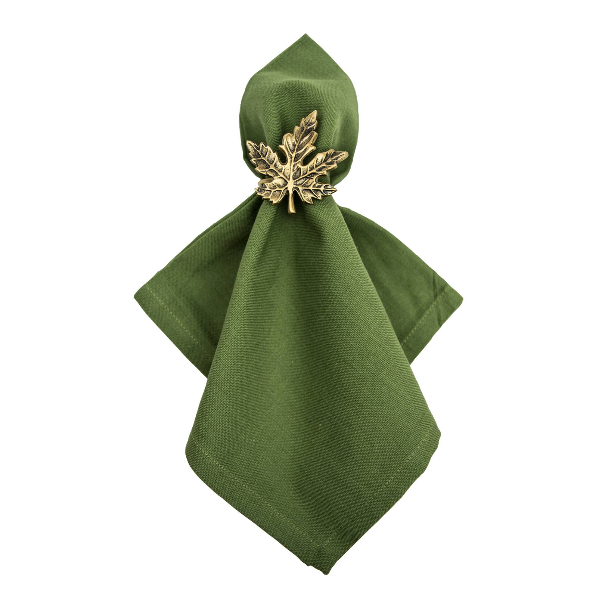 DII® Gold Maple Leaf Napkin Rings, 6ct.