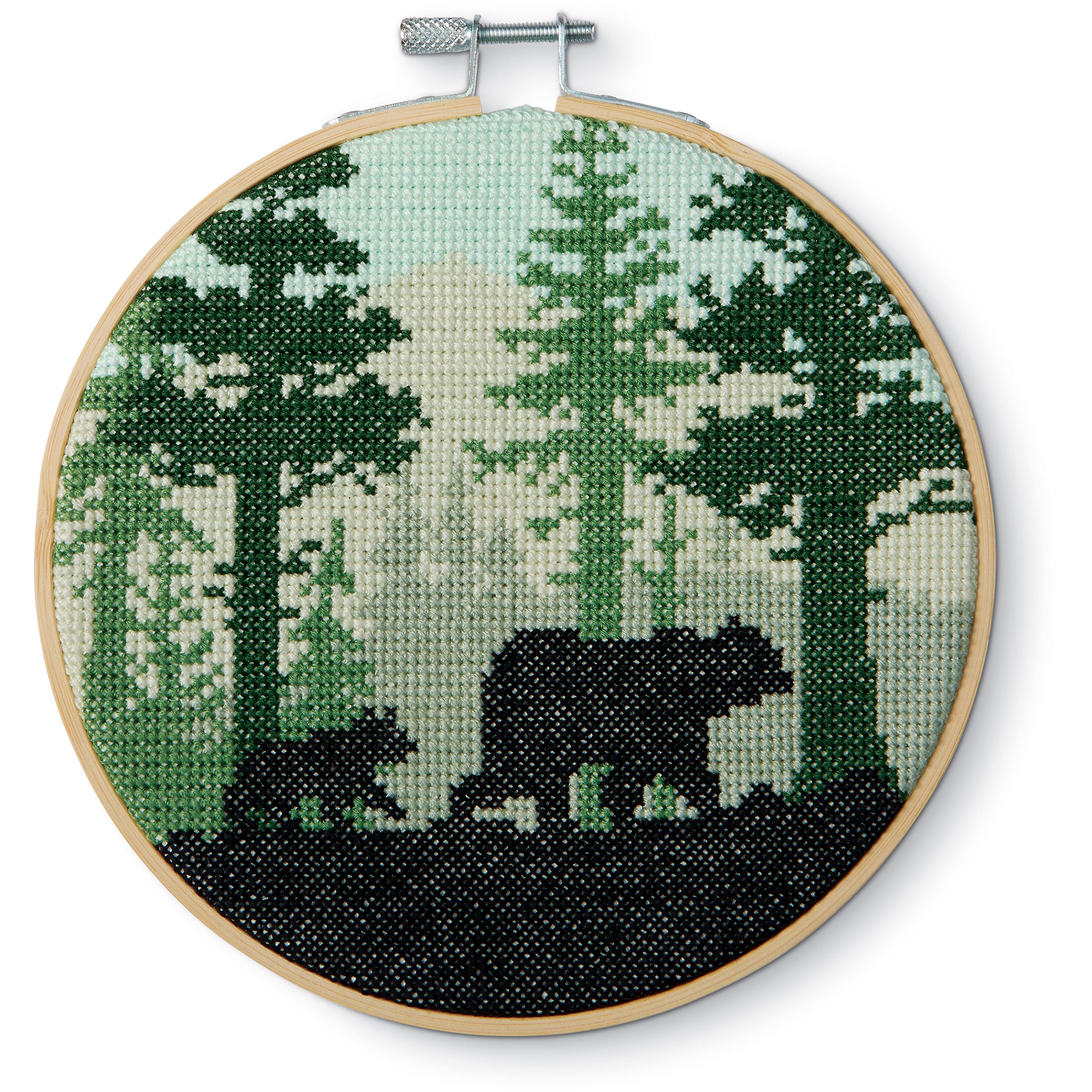 6" Silhouette Bear Counted Cross Stitch Kit by Loops & Threads®