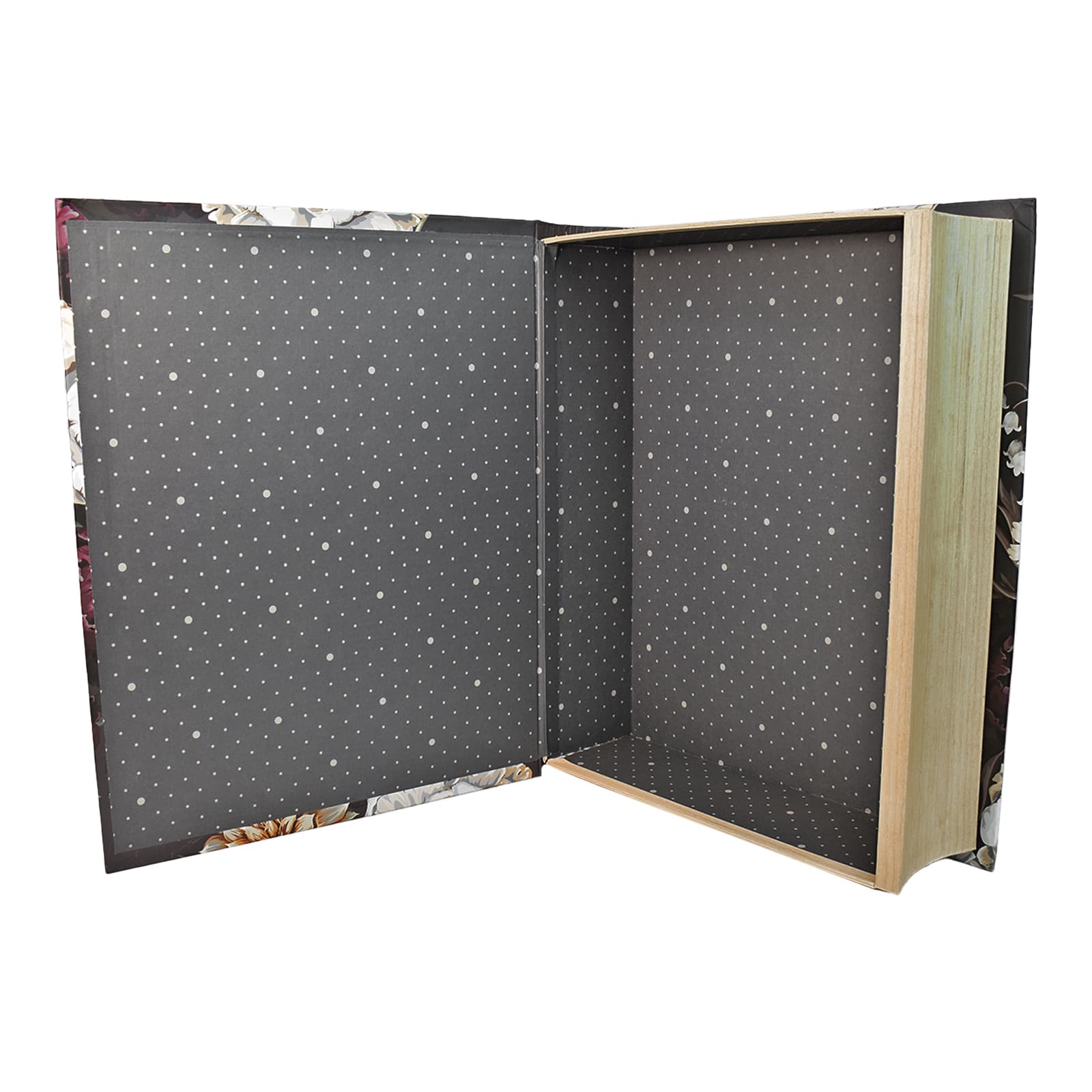 Large Black, Cream &#x26; Purple Decorative Book Box by Ashland&#xAE;