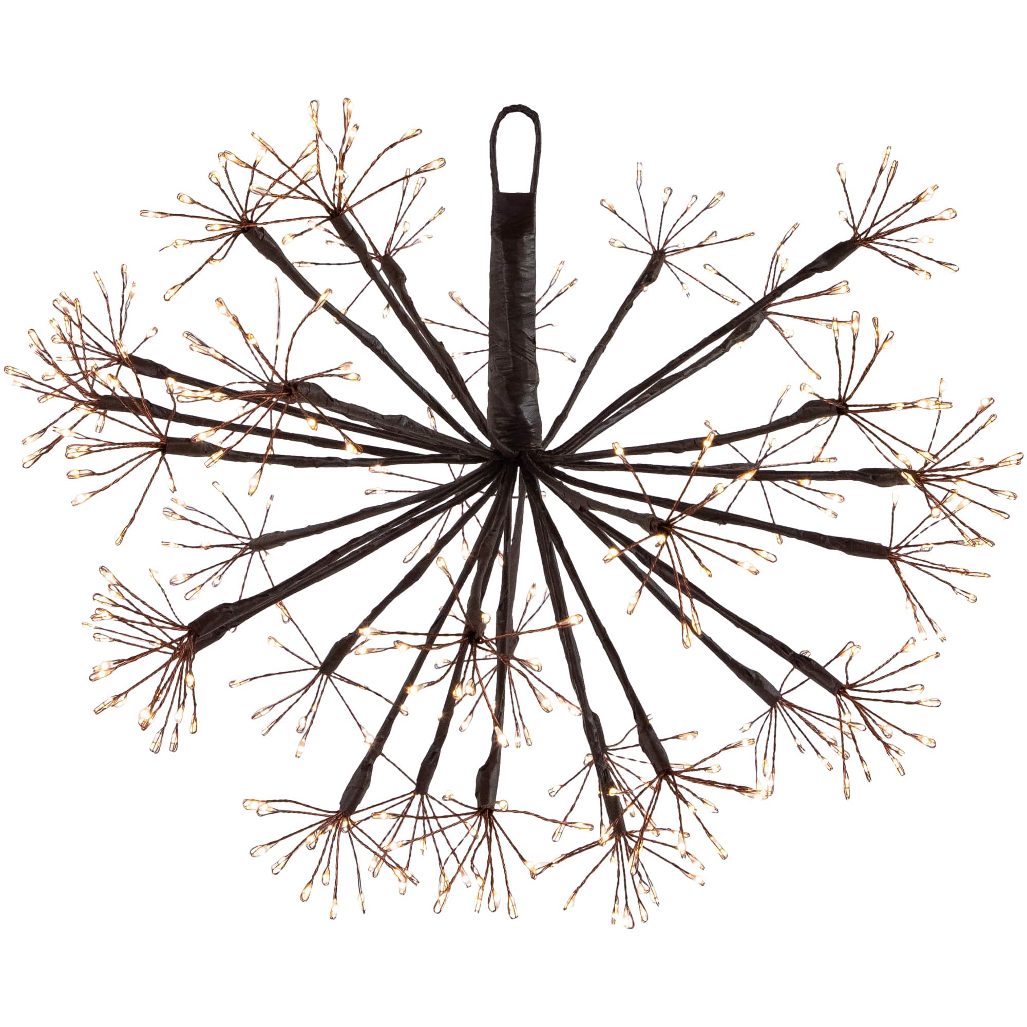 12" Pre-Lit LED Brown Christmas Ball Decoration