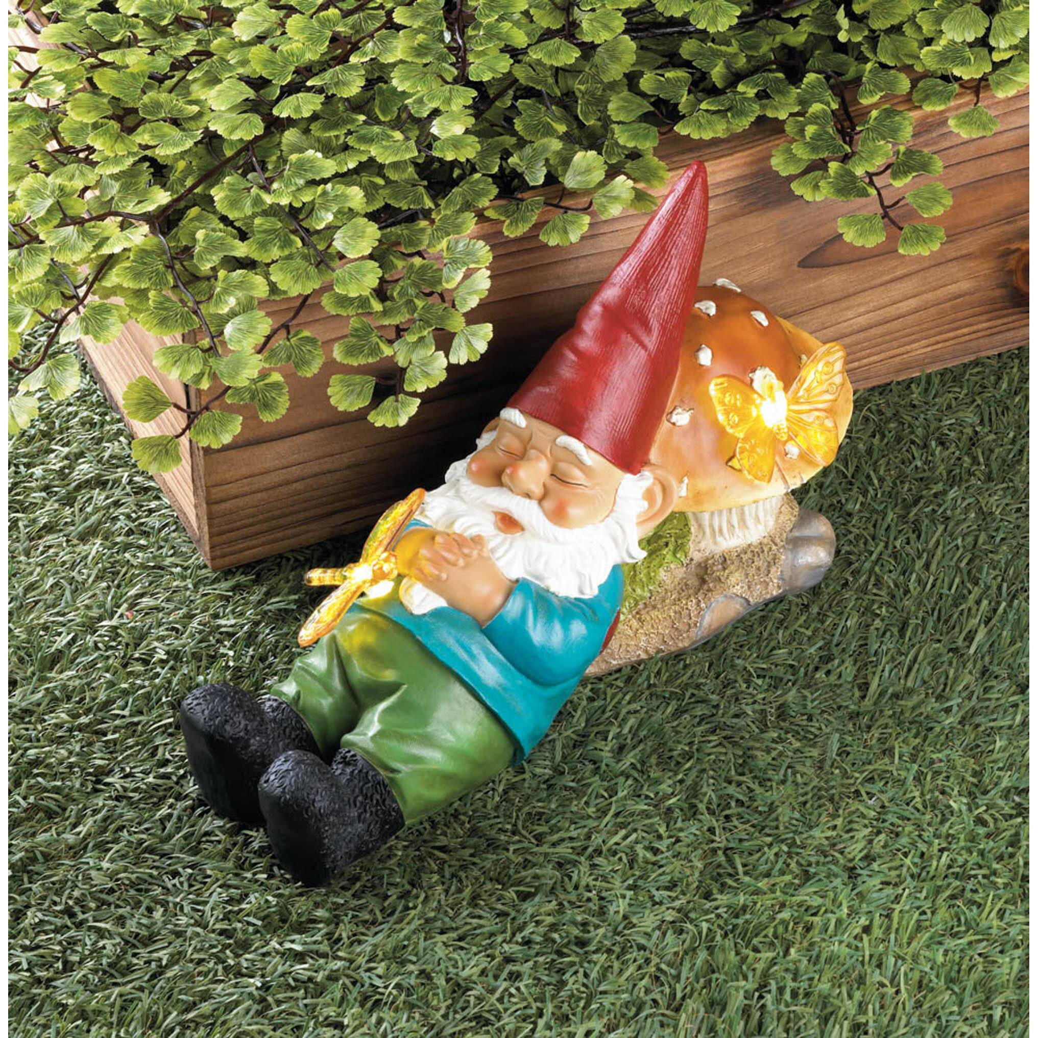 8&#x22; Solar-Powered Sleepy Gnome