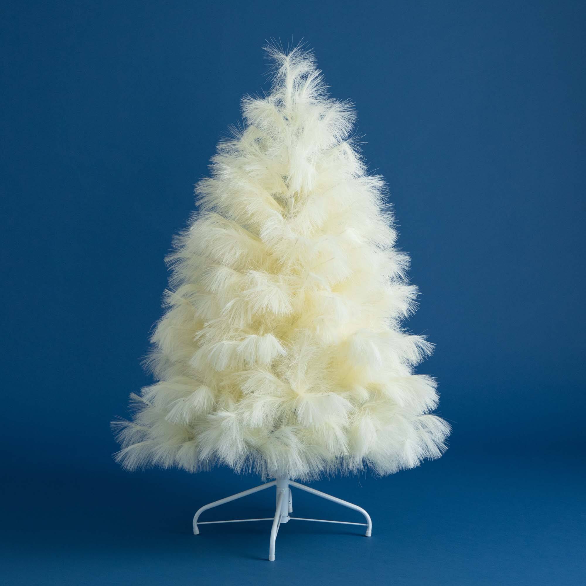 4ft. Unlit Off-White Pampas Grass Artificial Christmas Tree