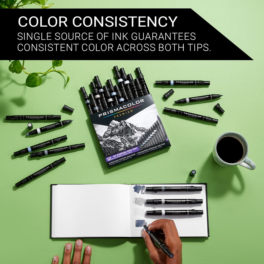 Prismacolor® Premier® Cool Grey Dual-Ended Art Markers, 12ct.