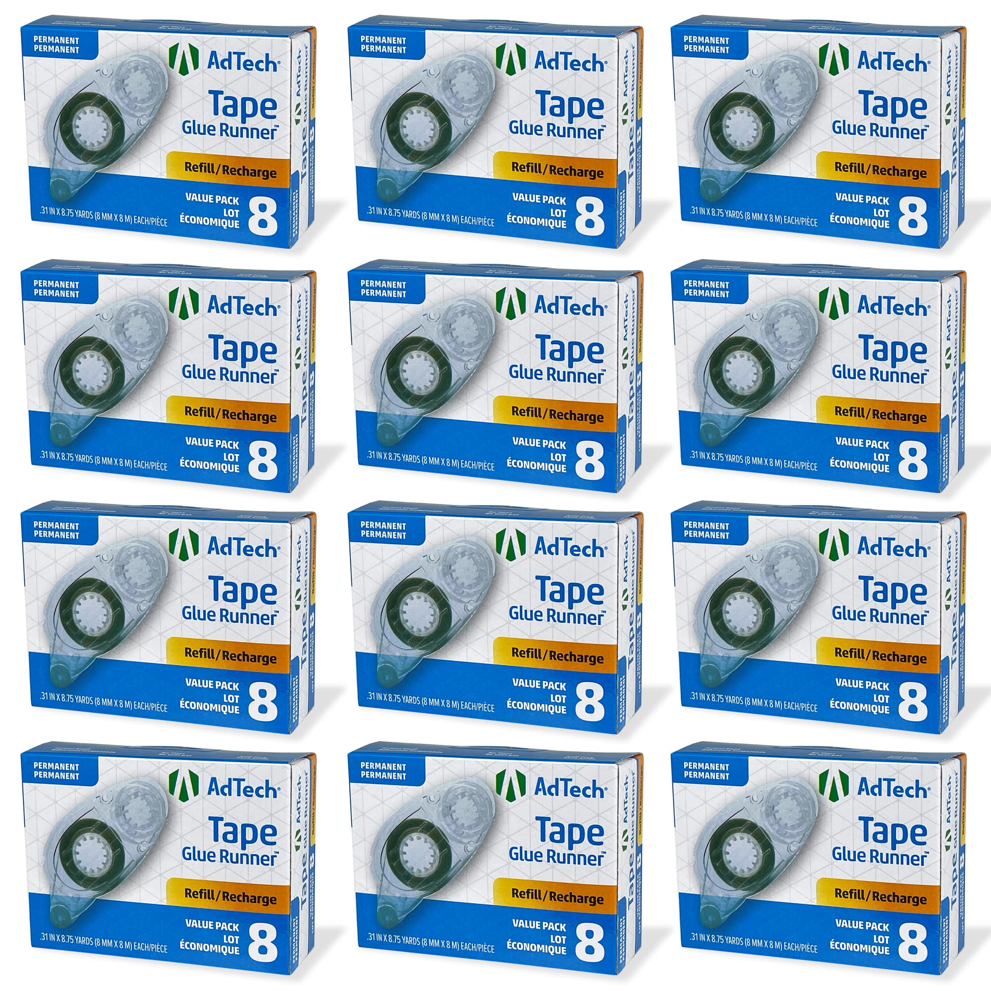 12 Packs: 2 ct. (24 total) AdTech® Tape Glue Runner™ Removable Refills