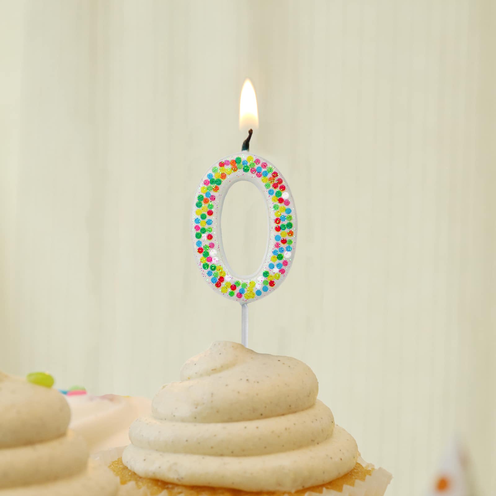 12 Pack: Confetti Number Birthday Candle by Celebrate It™