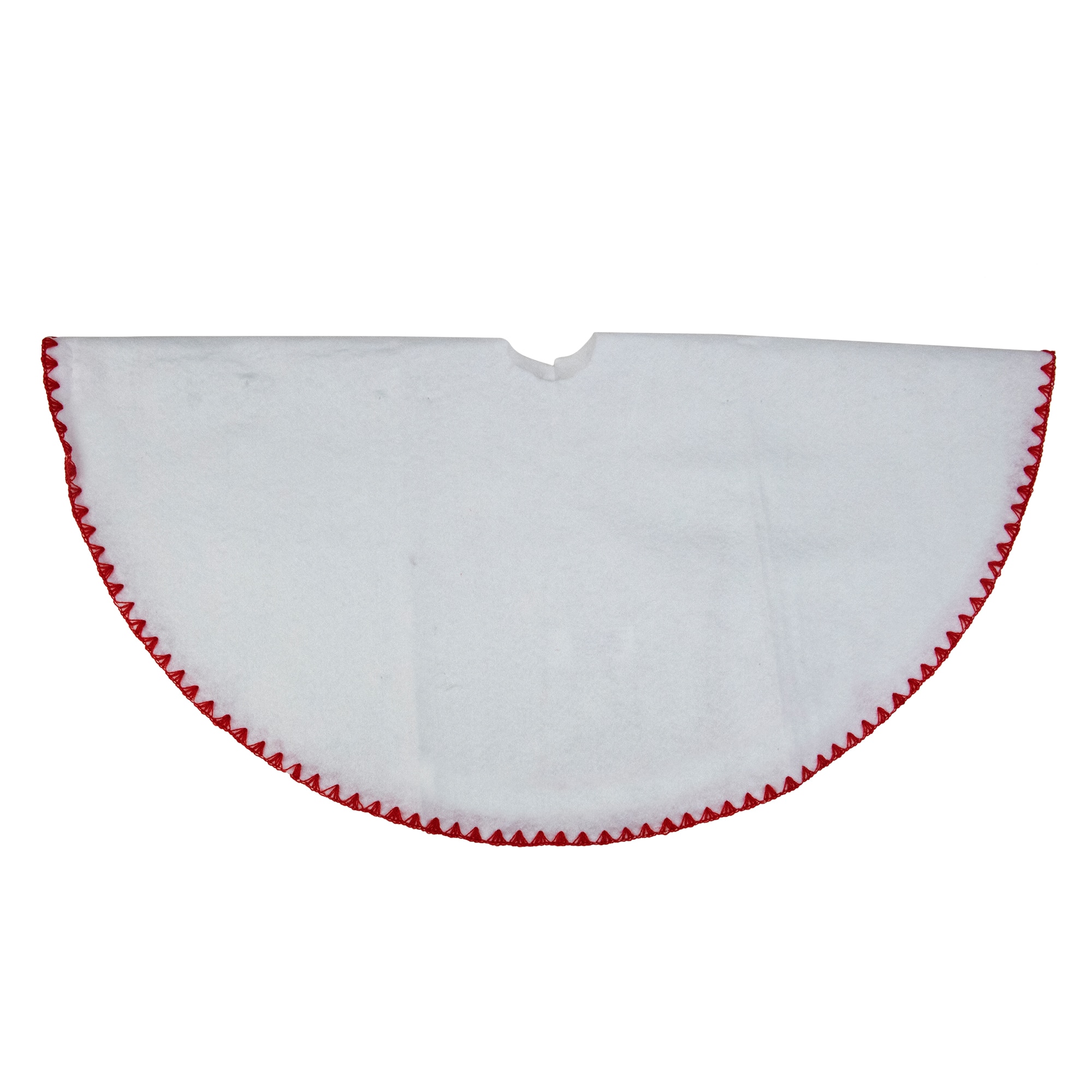 26&#x22; White Shell Stitching Christmas Tree Skirt