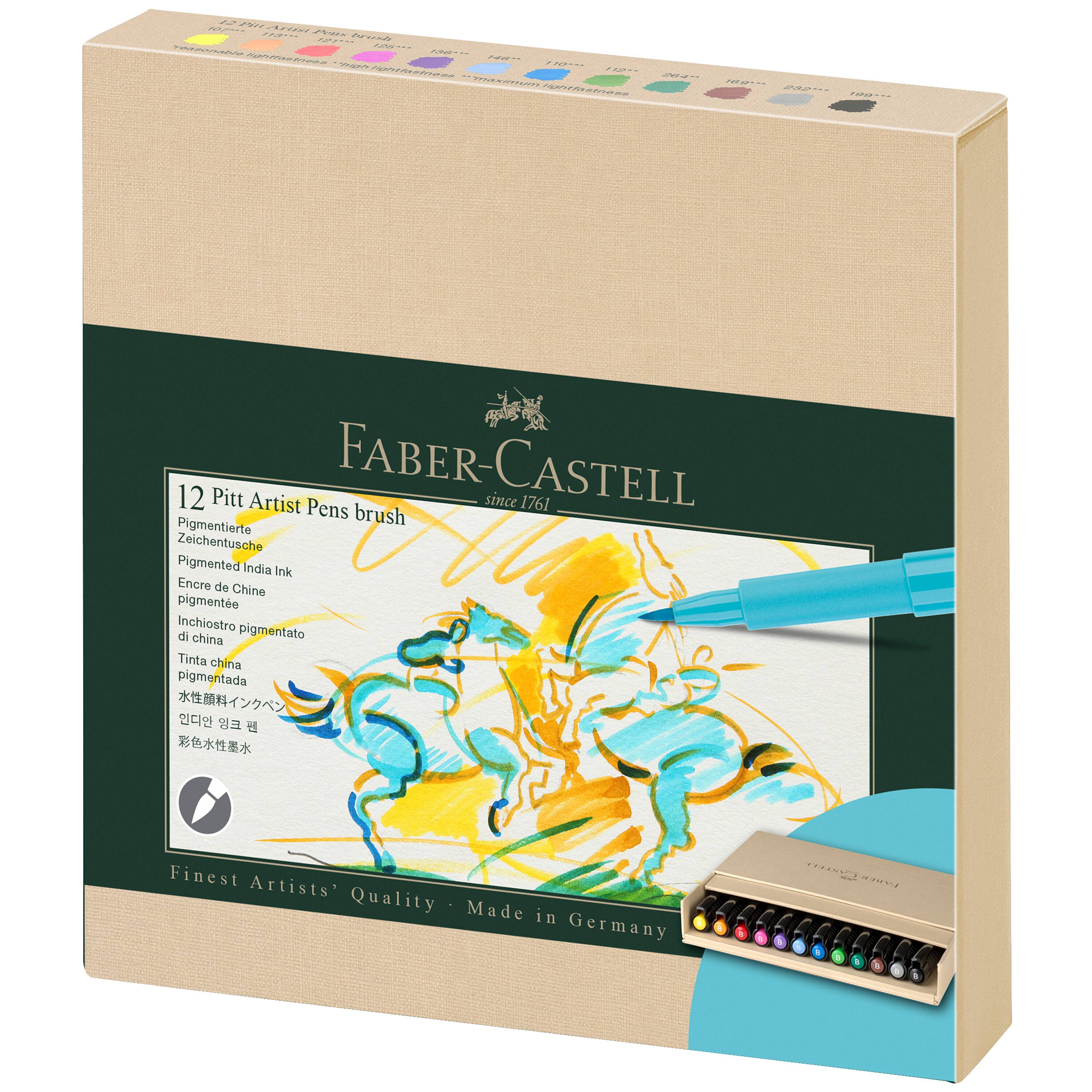 Faber-Castel Pitt Artist 12 Color Brush Pen Studio Set