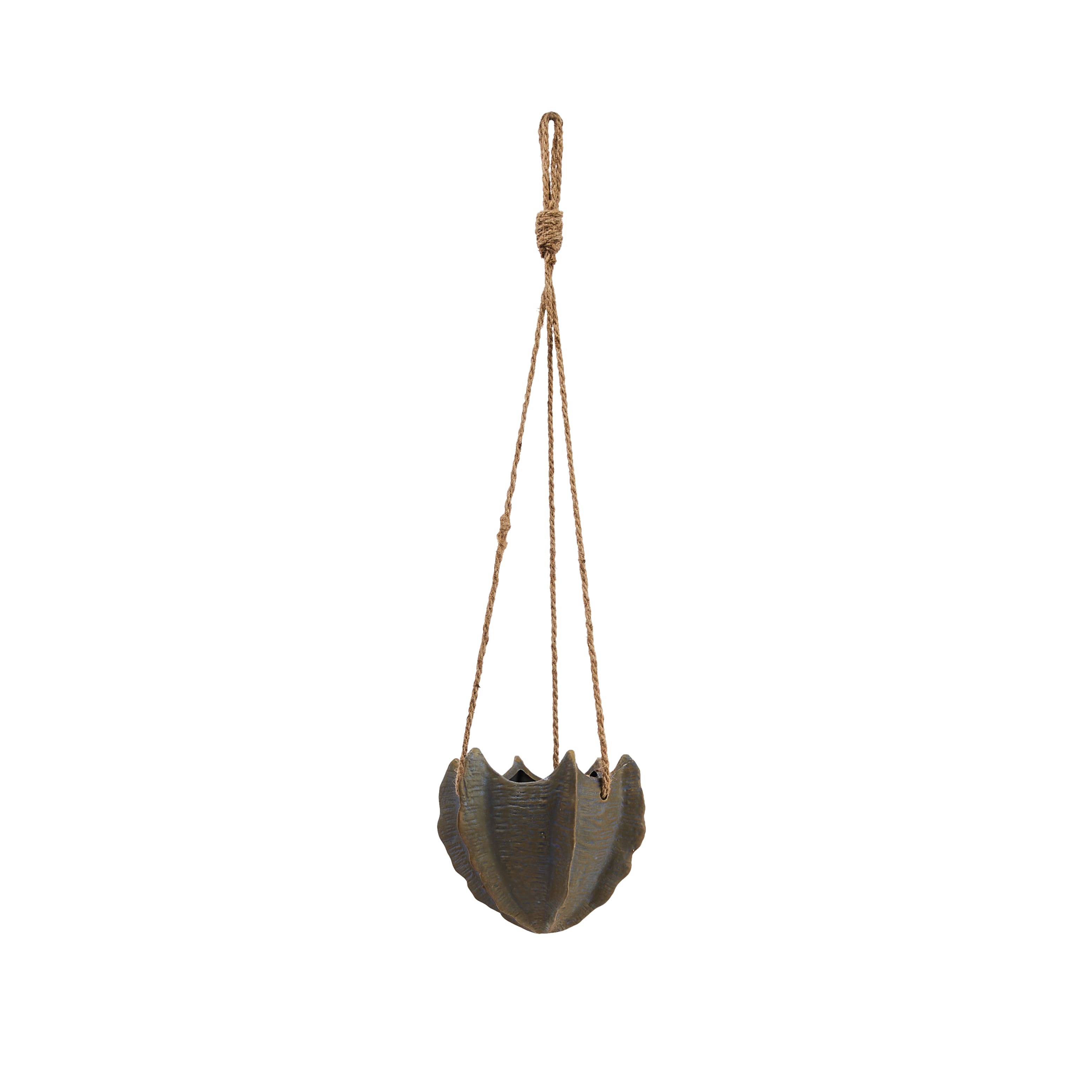Hello Honey&#xAE; 6&#x22; Multicolor Hanging Stoneware Cactus Shaped Planter with Rope