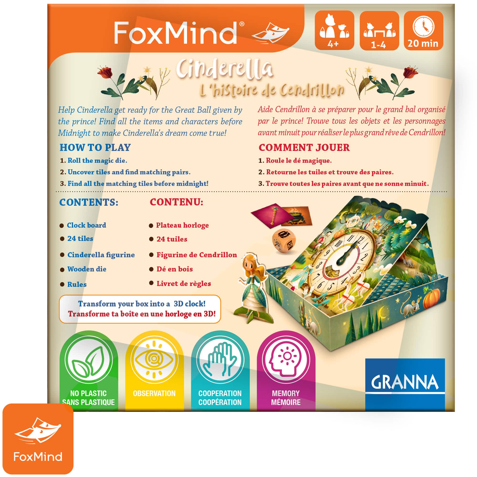 FoxMind Games Granna Fairytale Series Cinderella Game