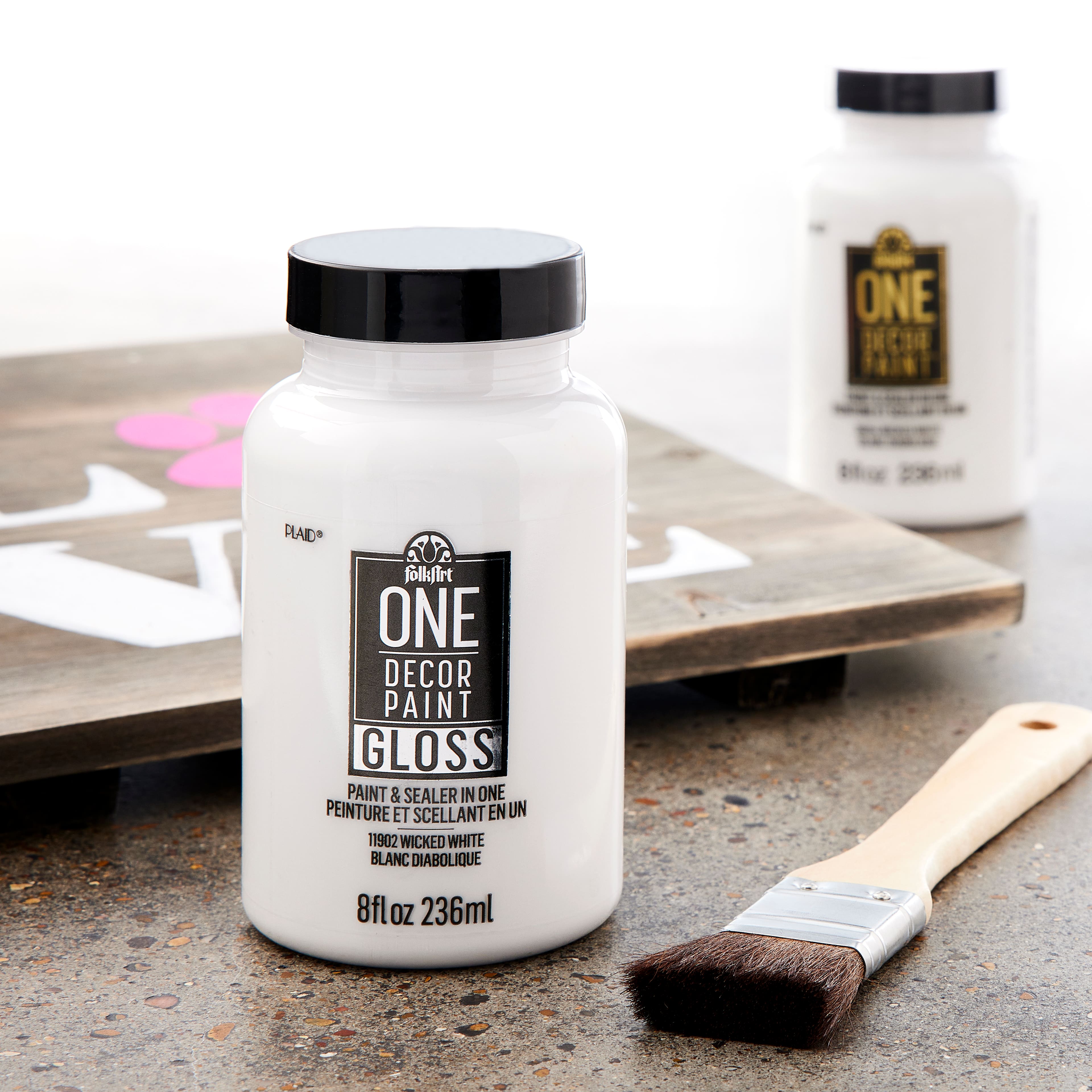 FolkArt® One Décor Paint™ Gloss Paint & Sealer
