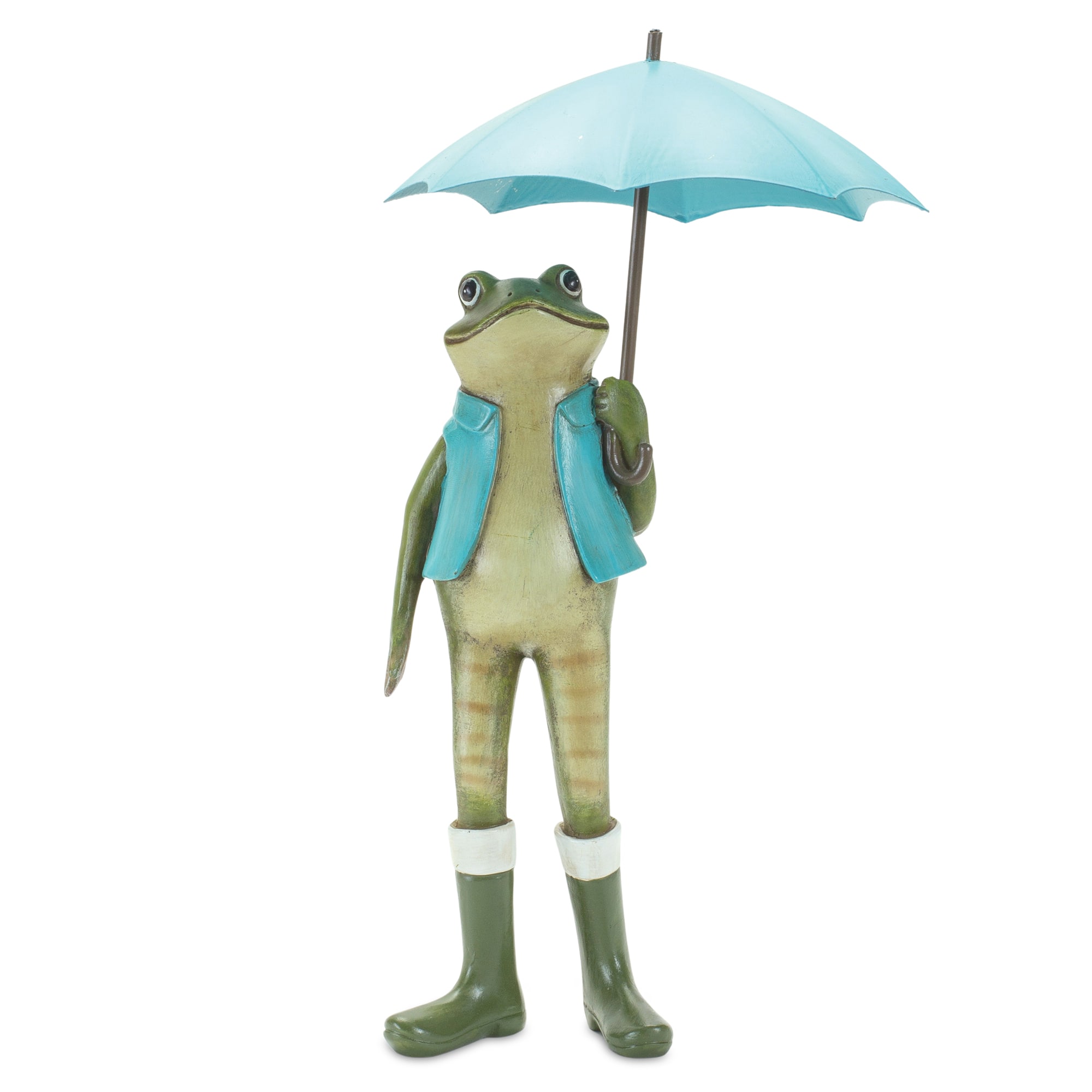 Garden Frogs with Umbrellas &#x26; Rainboots Set