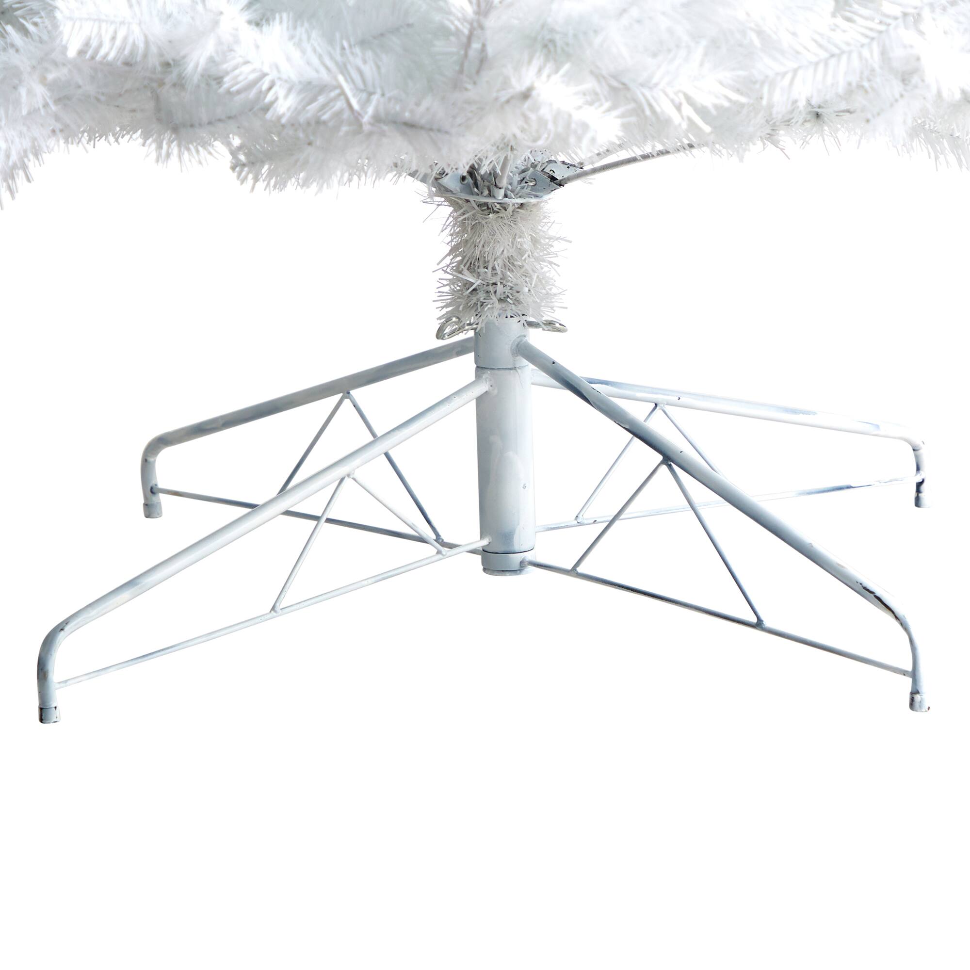 9ft. Pre-Lit White Artificial Christmas Tree, Clear LED Lights